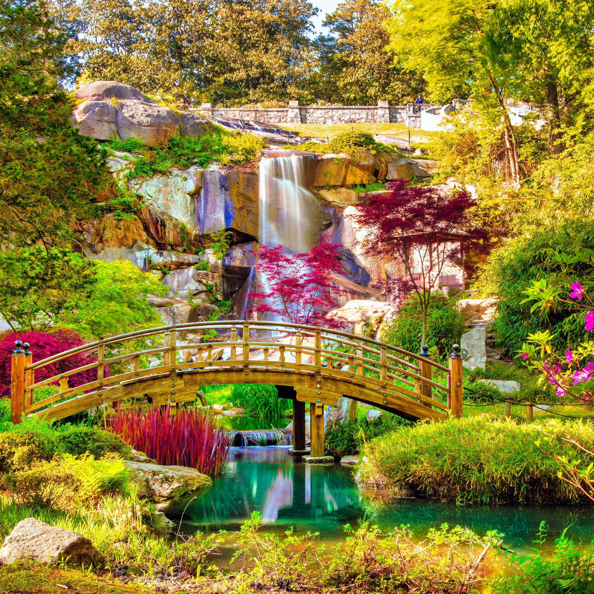 Scenic Garden With A Bridge jigsaw puzzle by Gotiva