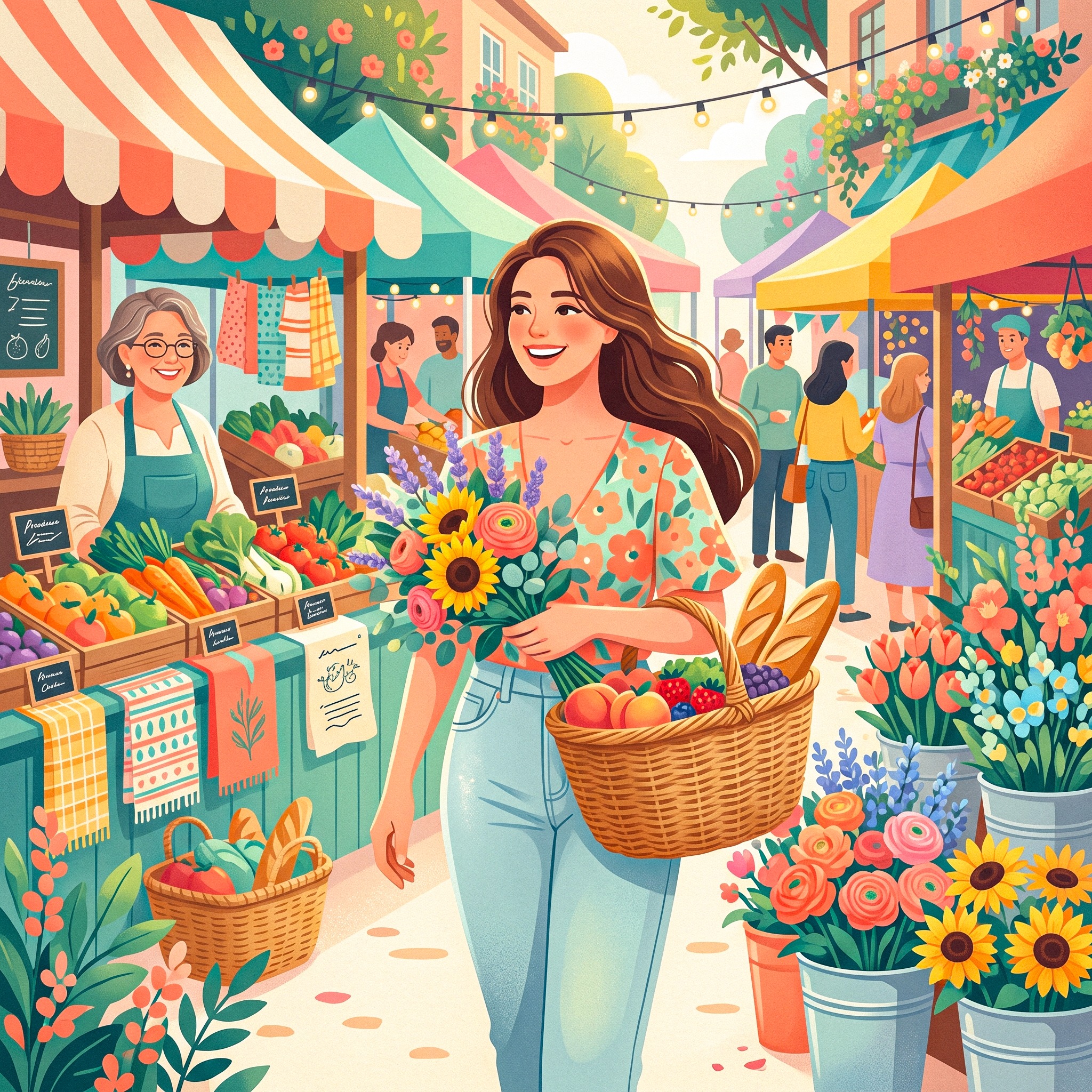 Flower Shopping jigsaw puzzle by Gotiva