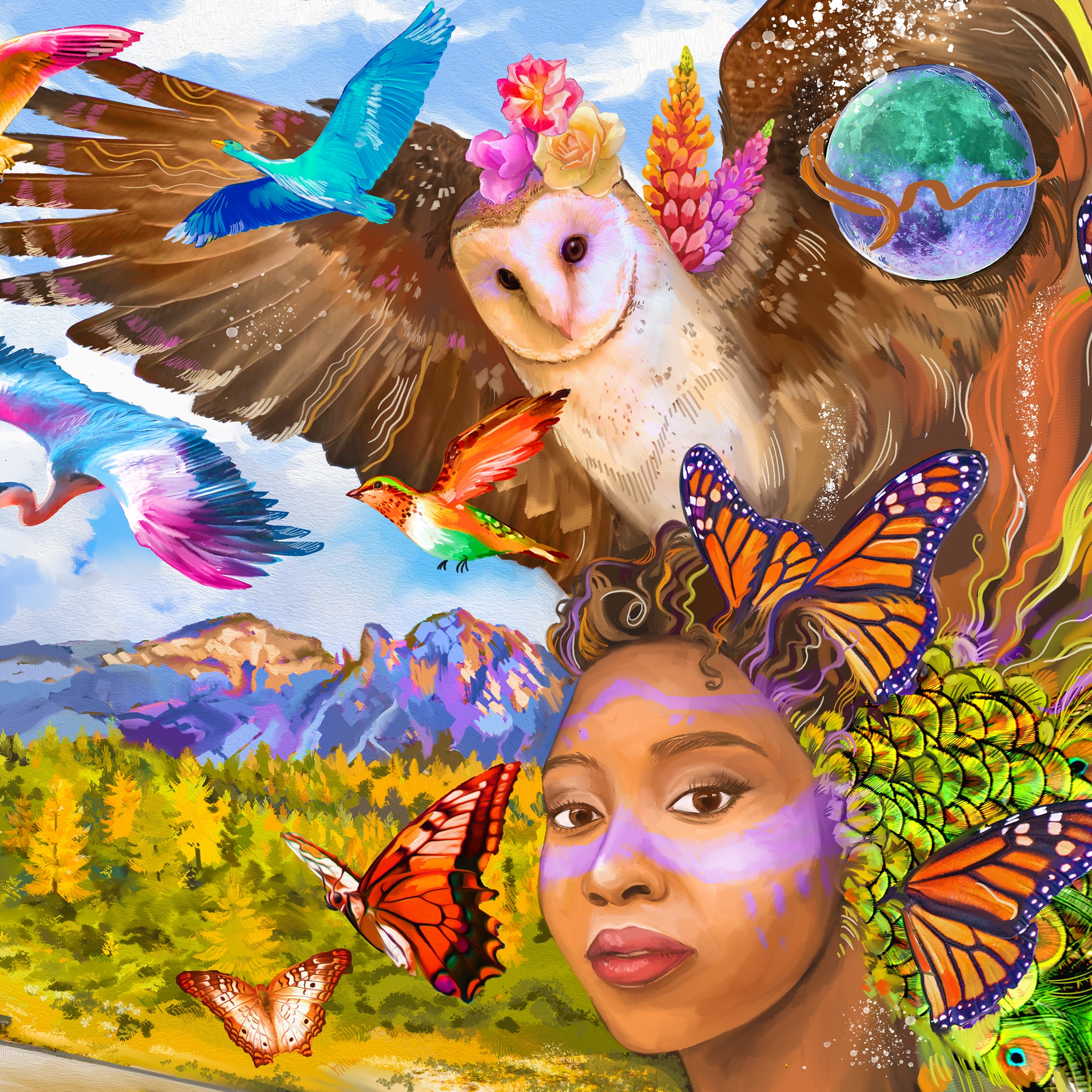 Butterfly lady jigsaw puzzle by Gotiva