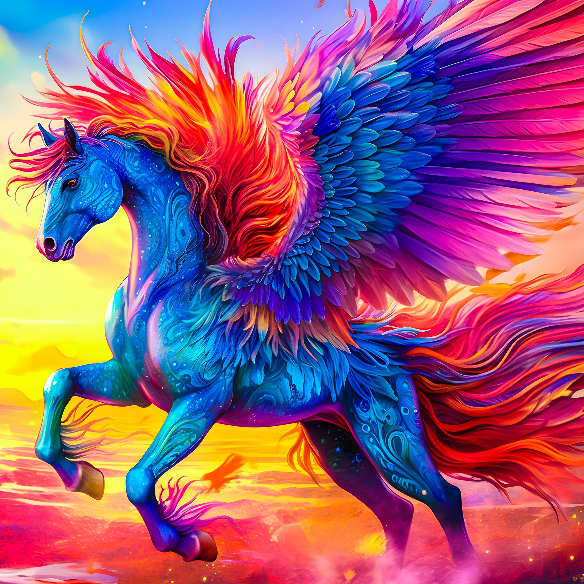 Pegasus fire jigsaw puzzle by Gotiva