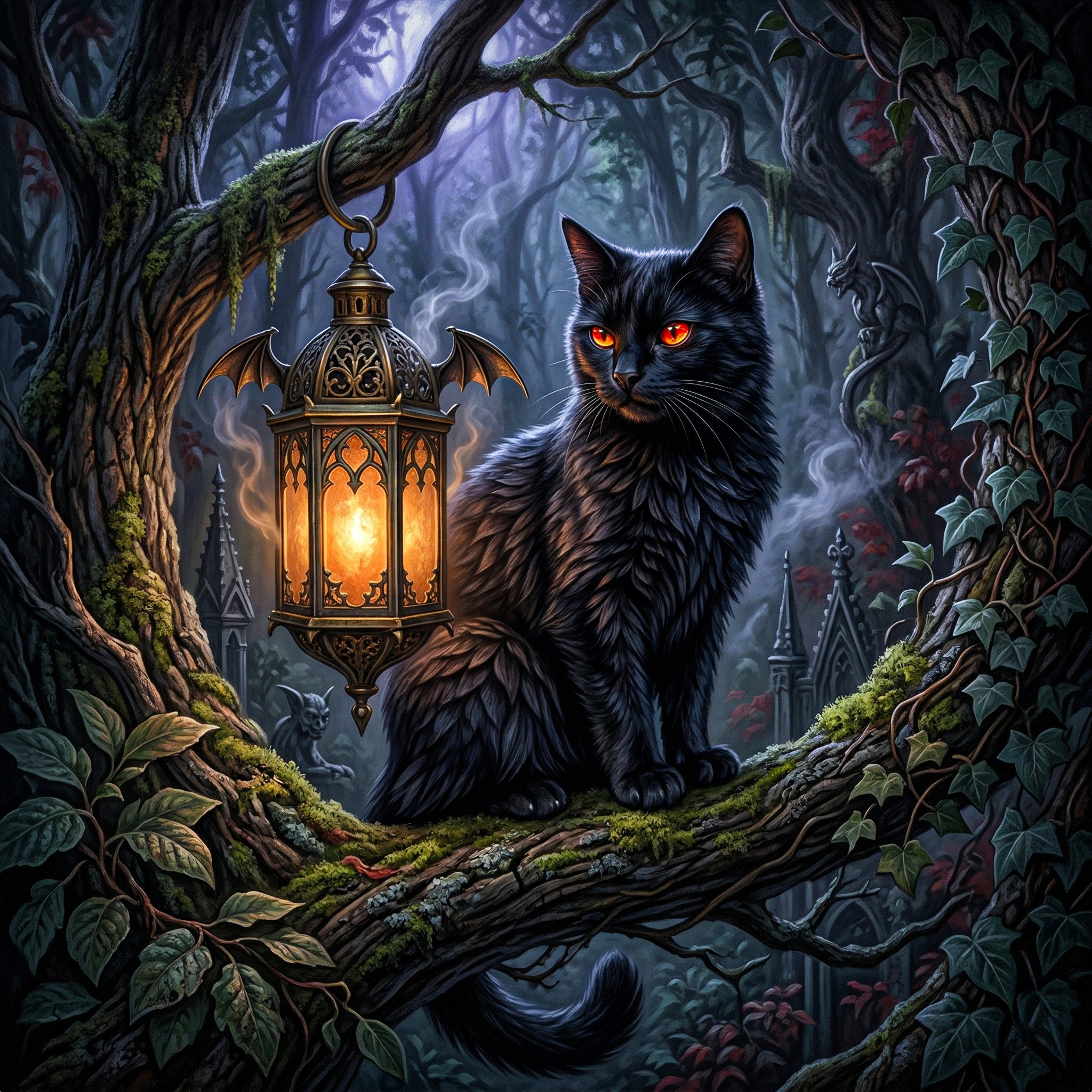 Midnight Cat jigsaw puzzle by Raven Veil