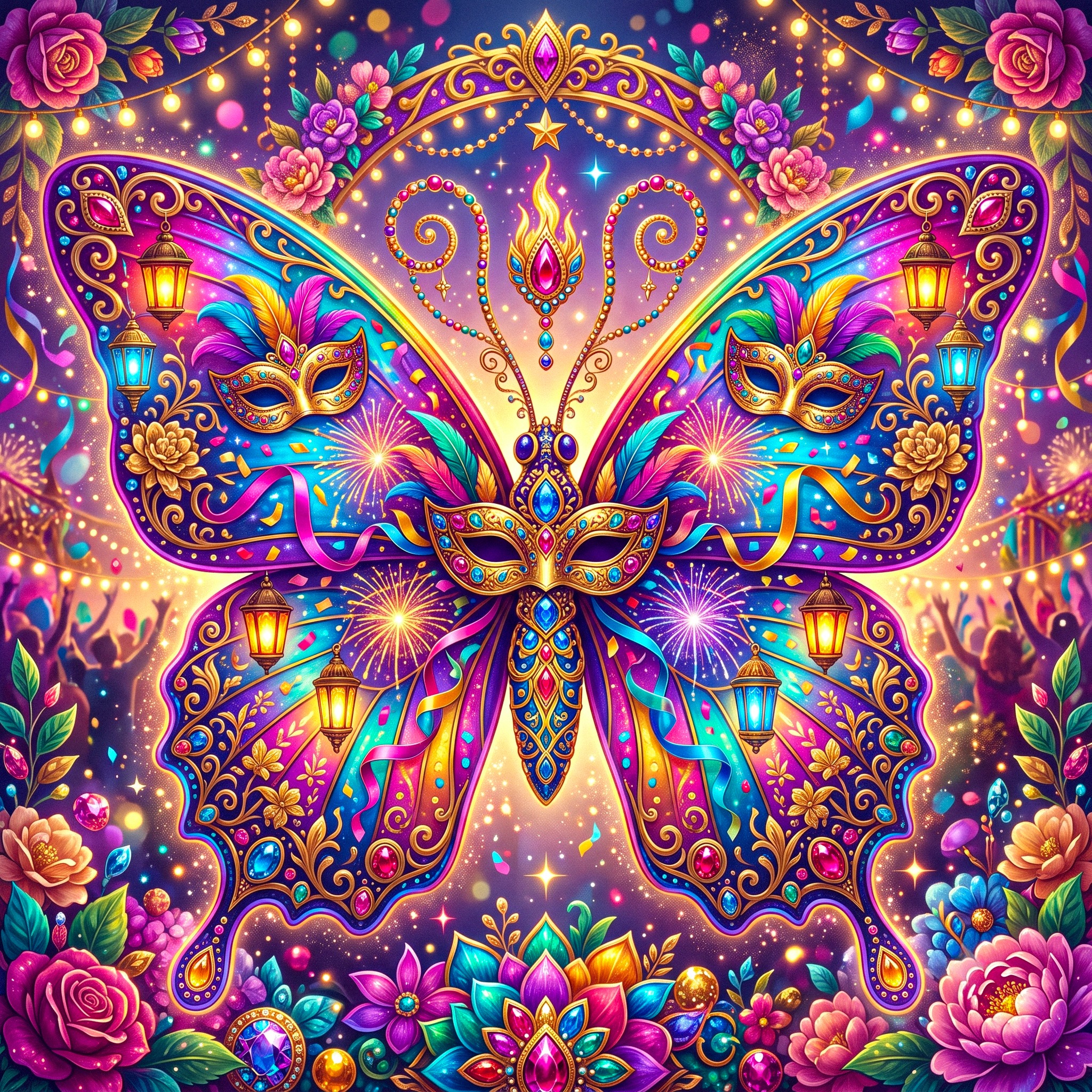 Mask Butterfly jigsaw puzzle by Gotiva