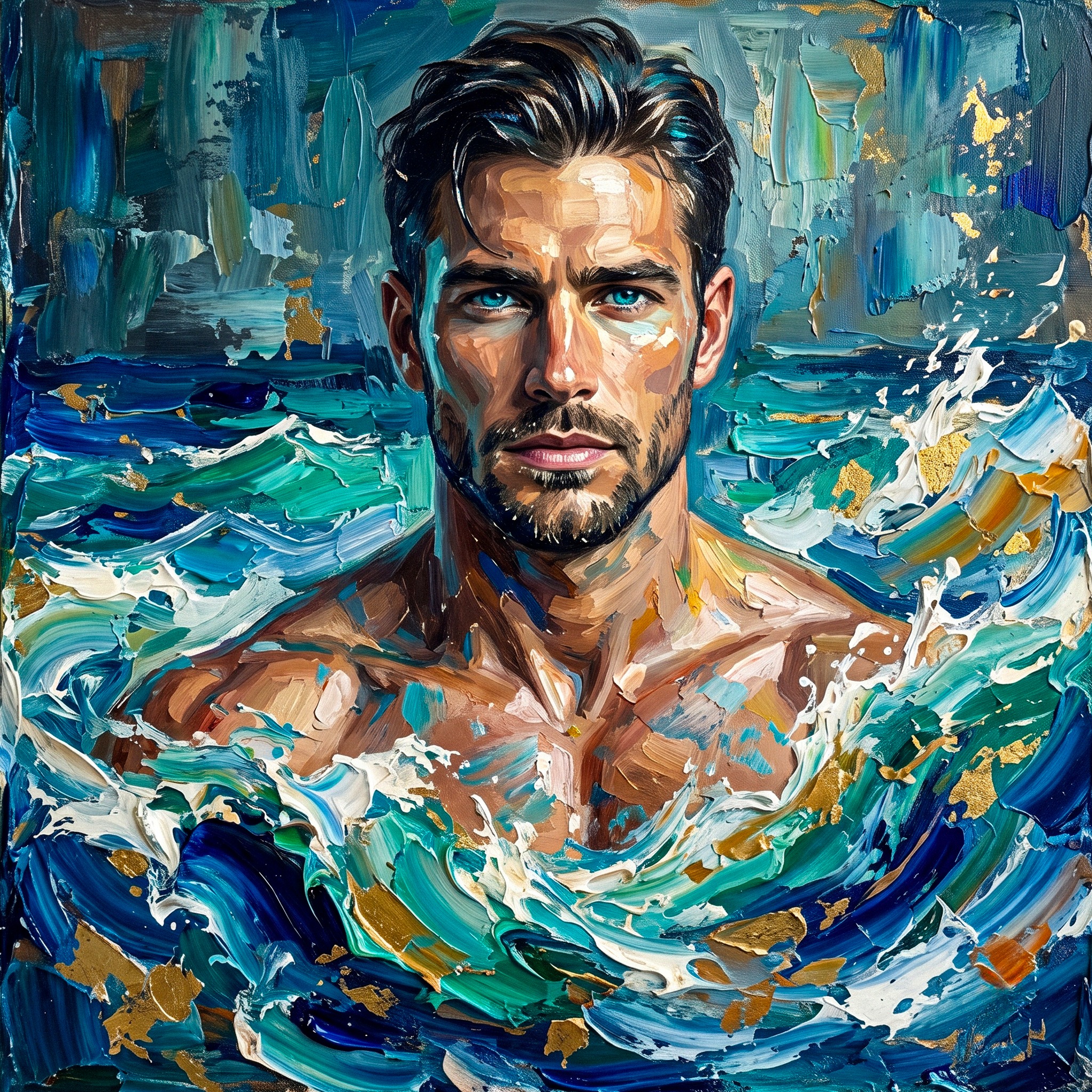 Blue Eyed Man jigsaw puzzle by Charming Icons