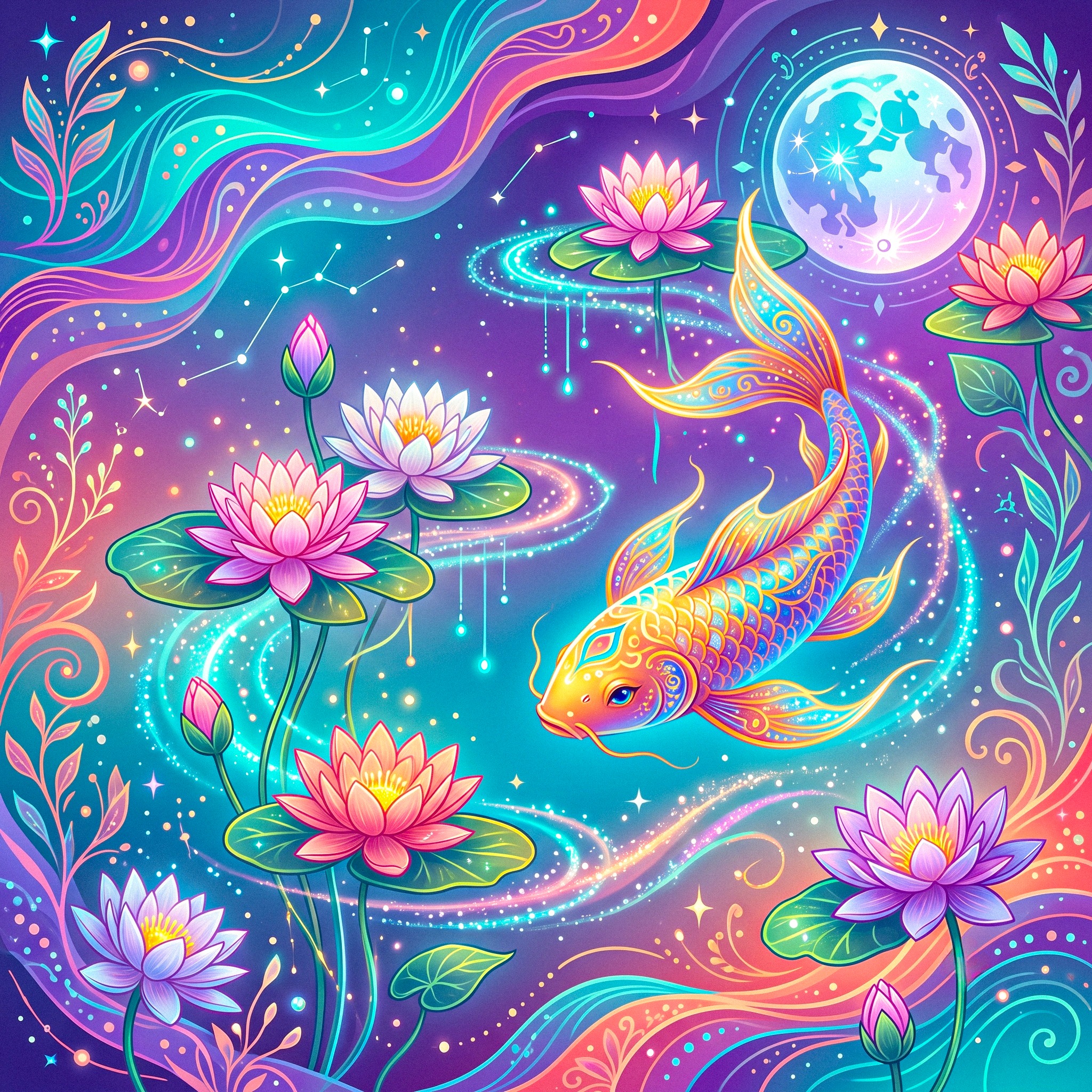 Koi Fish jigsaw puzzle by Aria Solenne