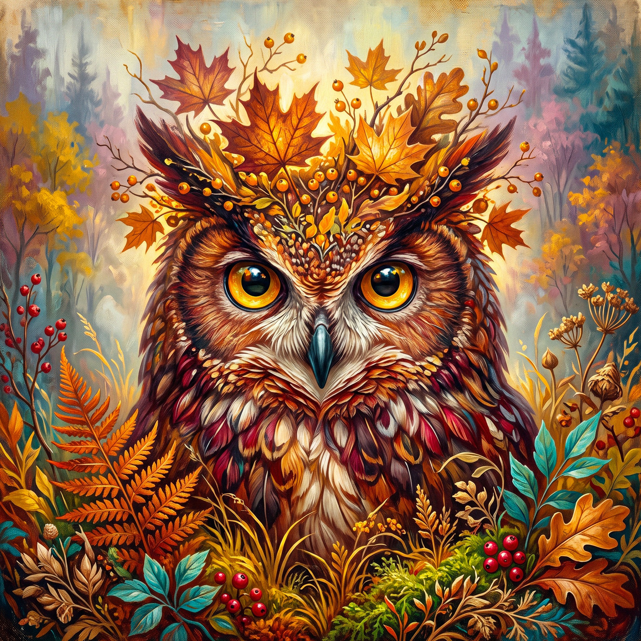 Autumn Owl jigsaw puzzle by Animalia