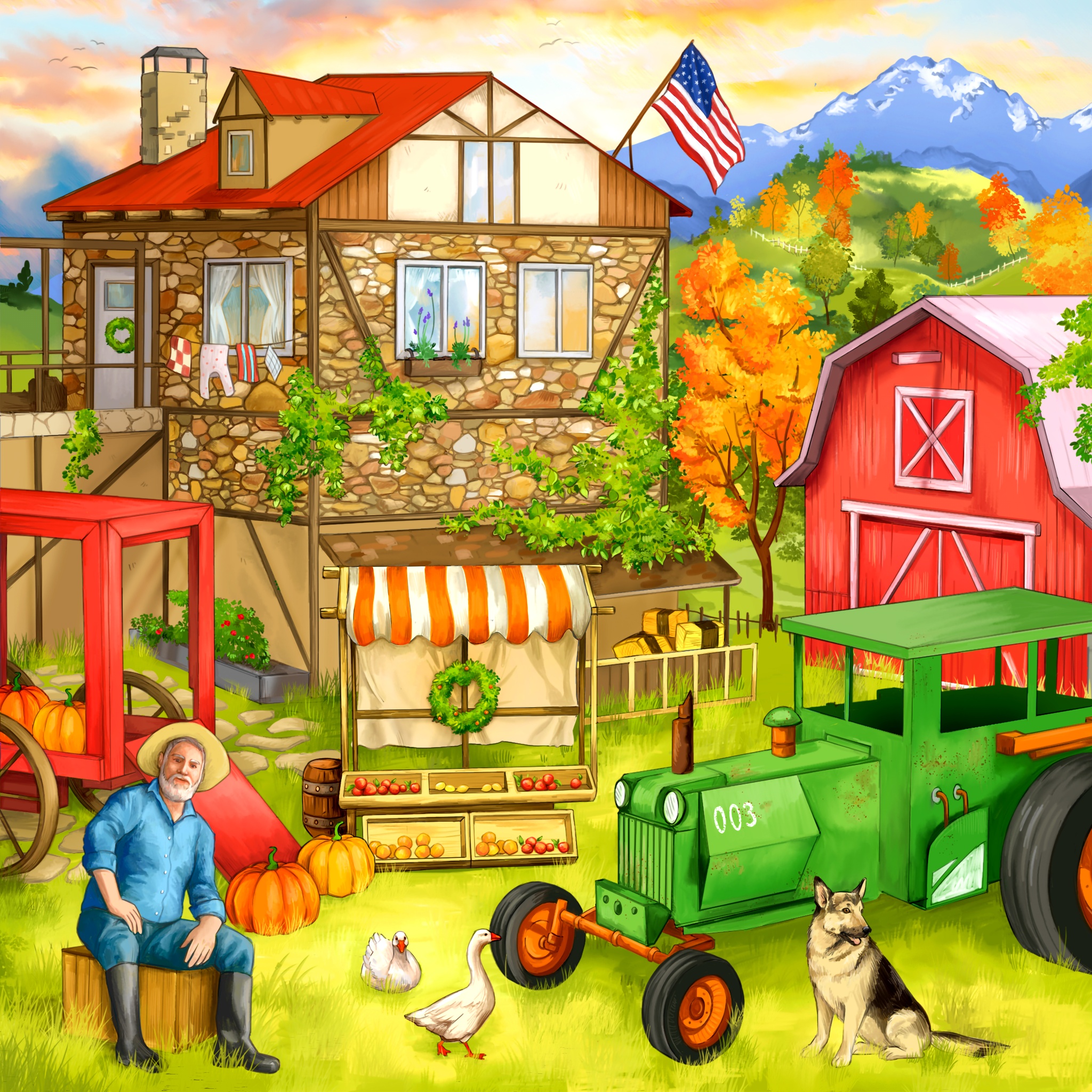 Cosy Farm jigsaw puzzle by Gotiva