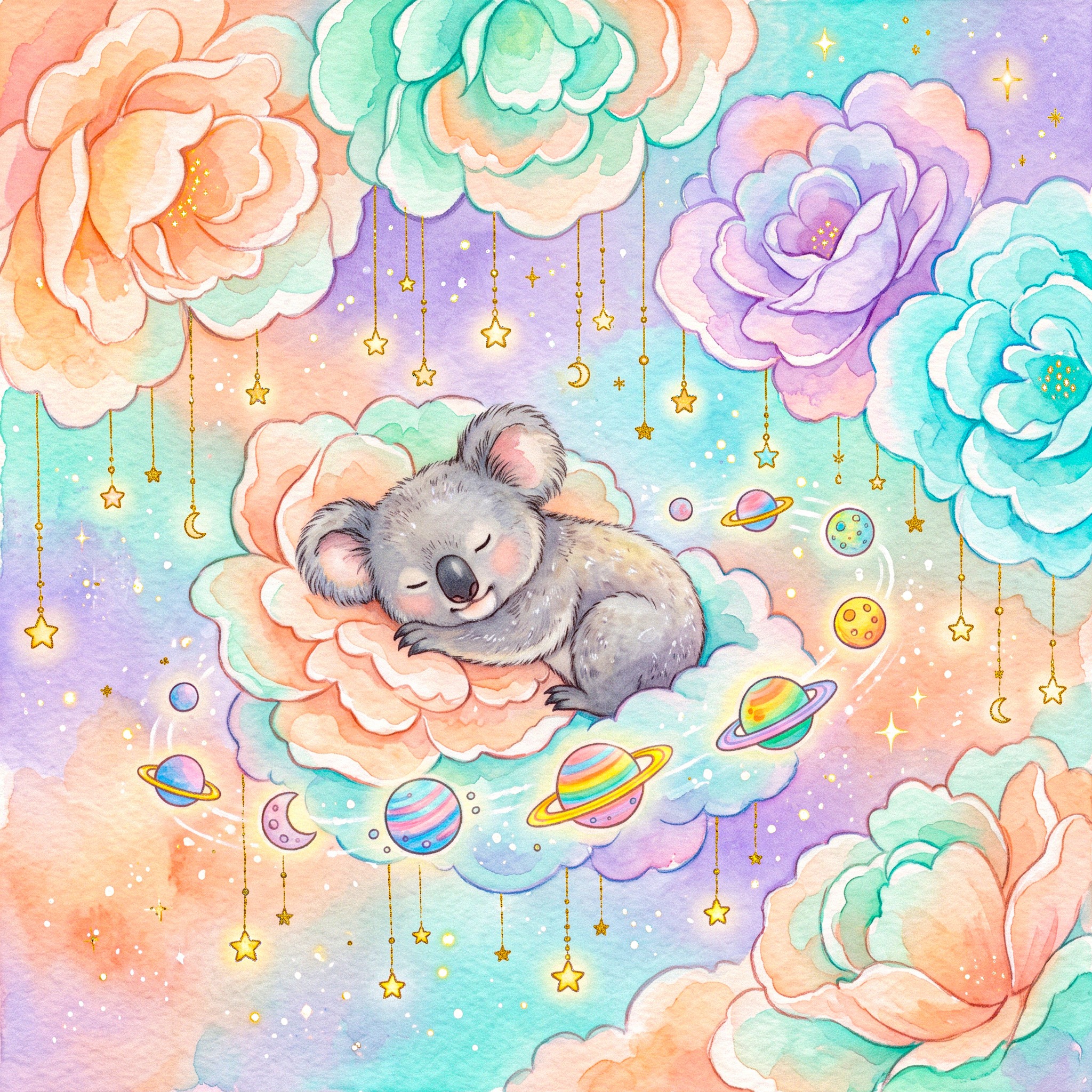 Sleepy Panda jigsaw puzzle by Angie Watercolors