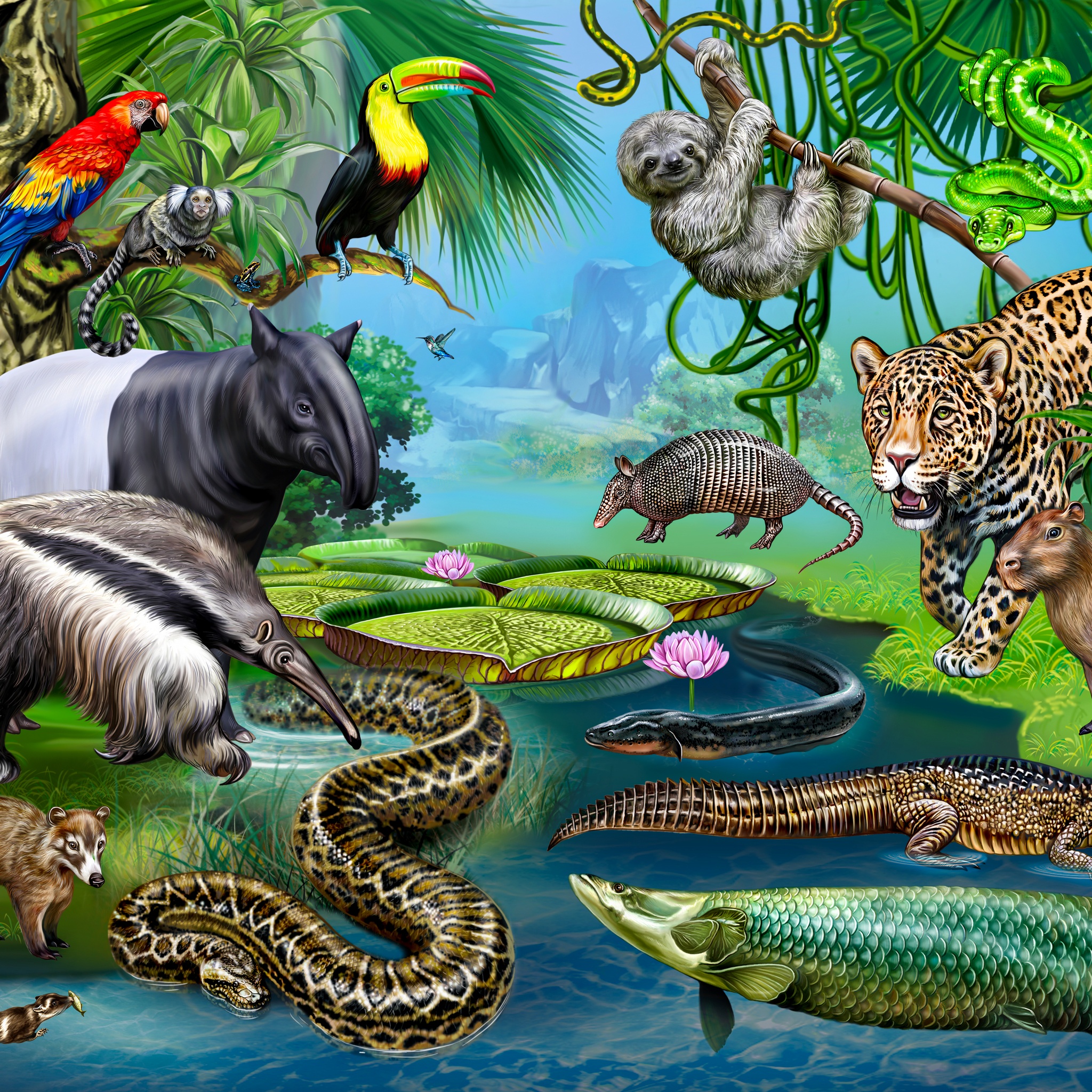 South American Animals jigsaw puzzle by Gotiva