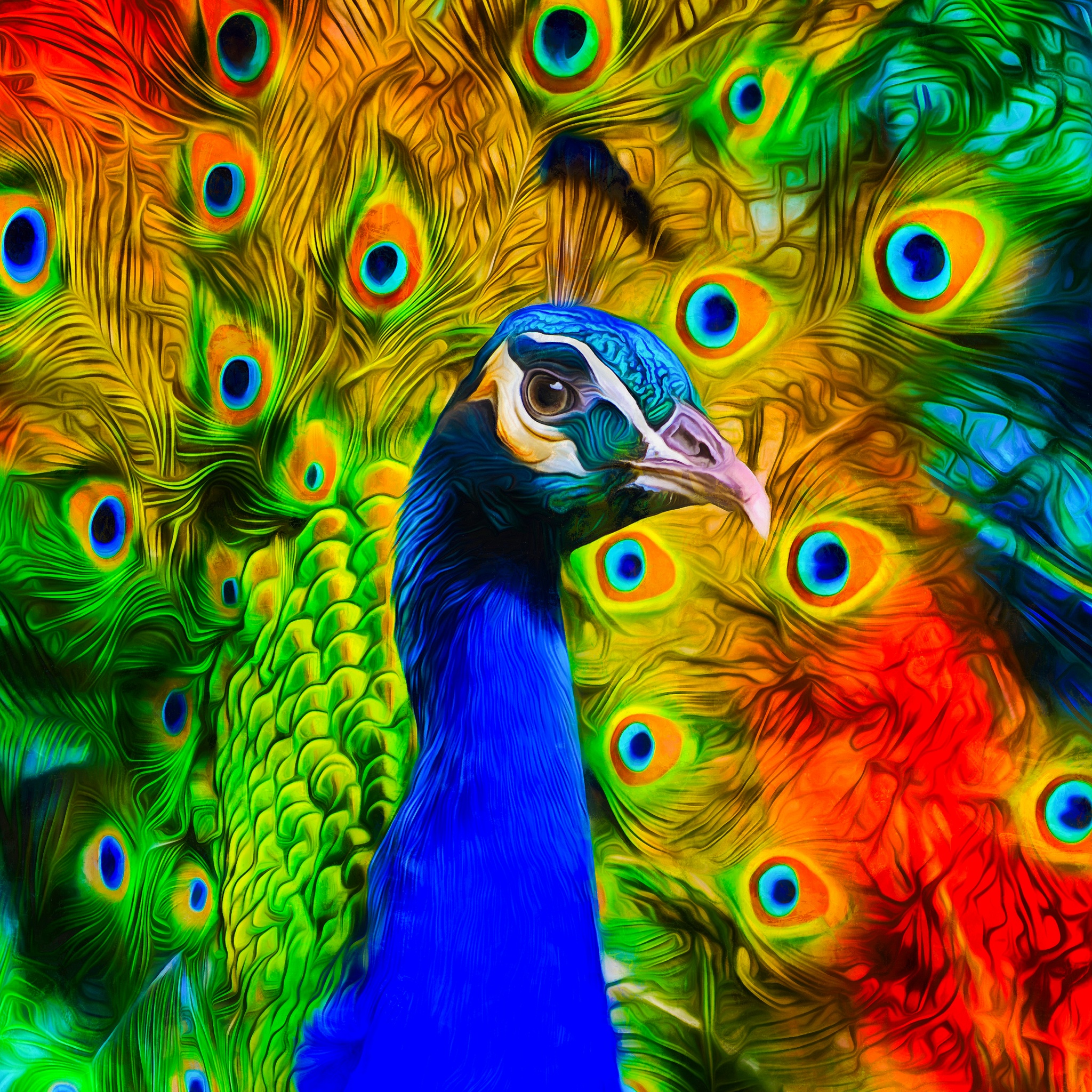 Portrait Peacock jigsaw puzzle by Gotiva