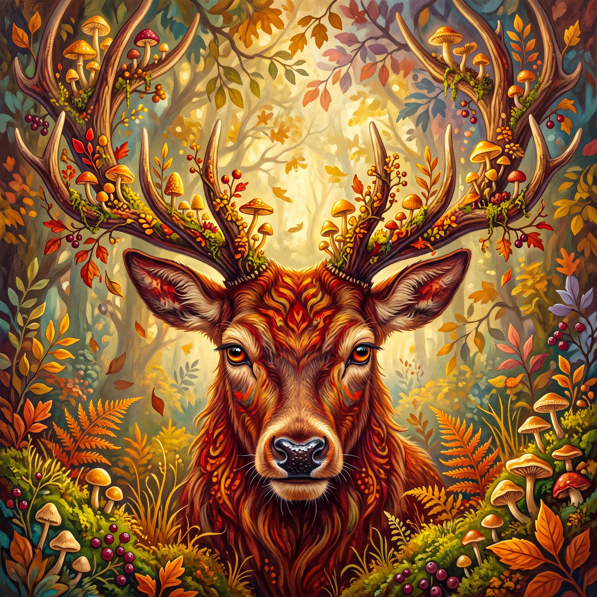 Stag Deer jigsaw puzzle by Amazia Art