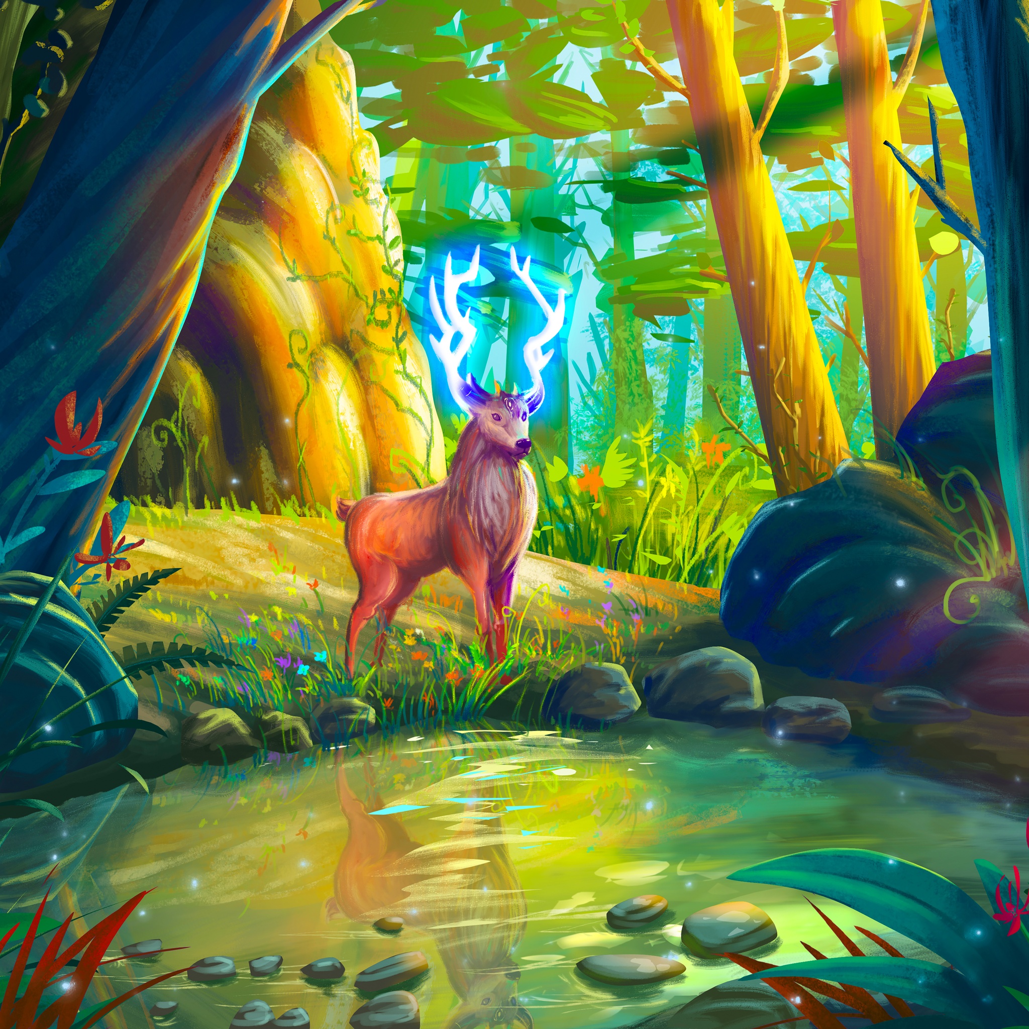 Fantasy Reindeer jigsaw puzzle by Gotiva