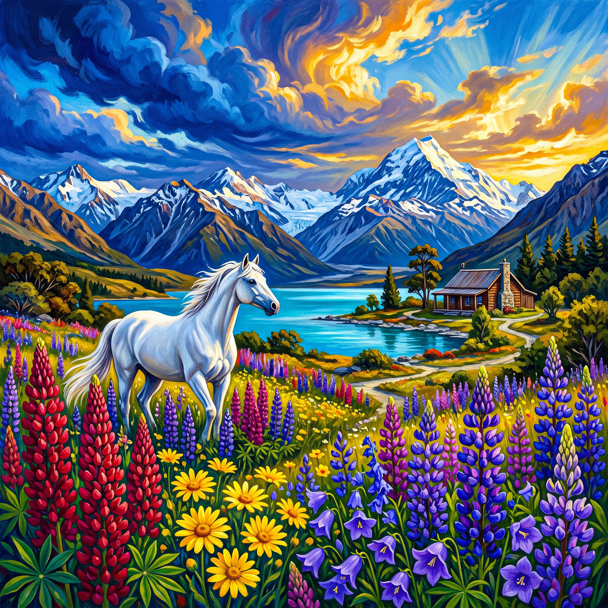 White Horse jigsaw puzzle by Gotiva