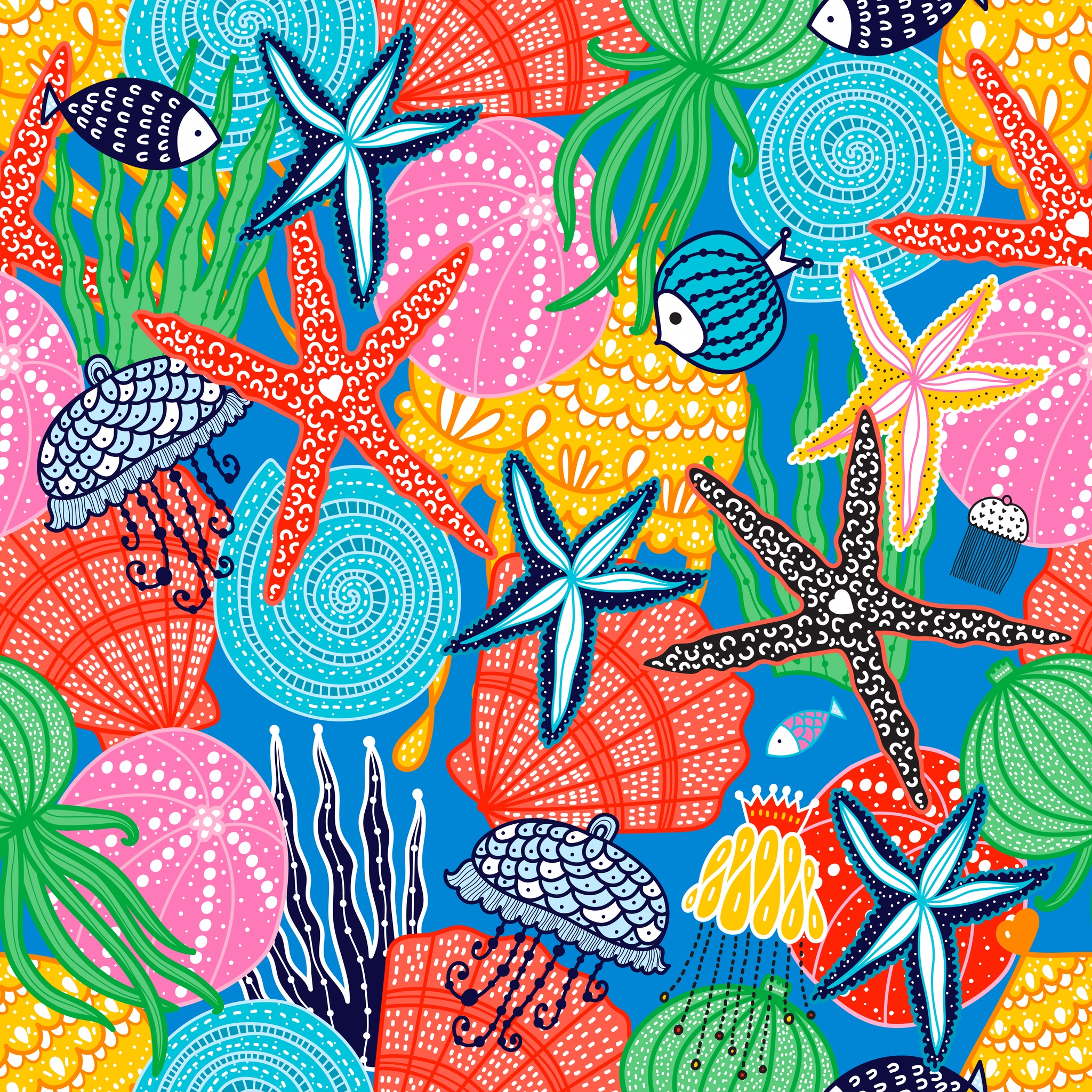 Underwater Seamless Pattern jigsaw puzzle by Gotiva