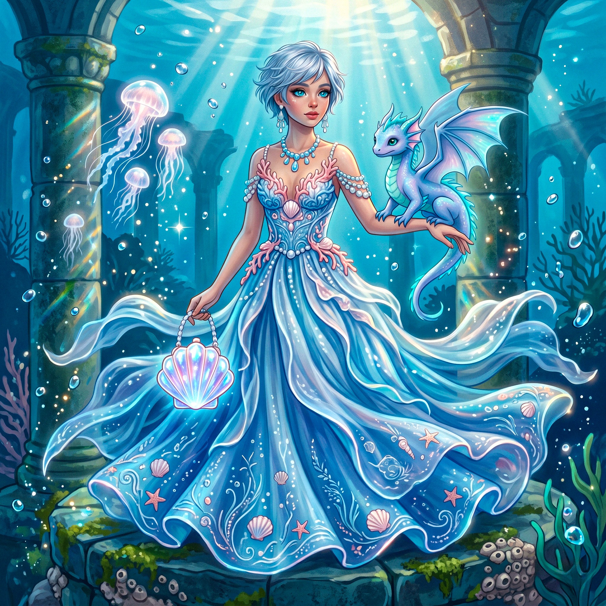 Ocean Fashion and Fantasy jigsaw puzzle by Aria Solenne