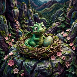 Baby Dragon jigsaw puzzle by Soft Haunt