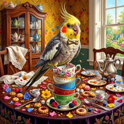 Parrot Tea jigsaw puzzle by GigglePaws