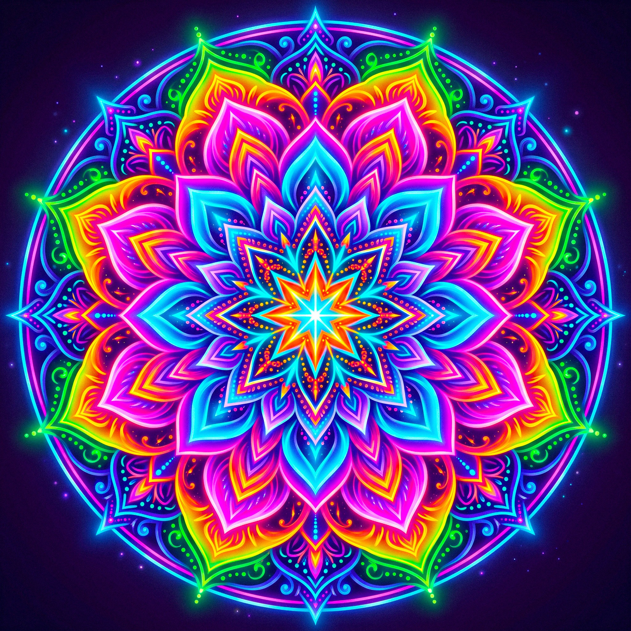 Glowing Mandala jigsaw puzzle by Gotiva