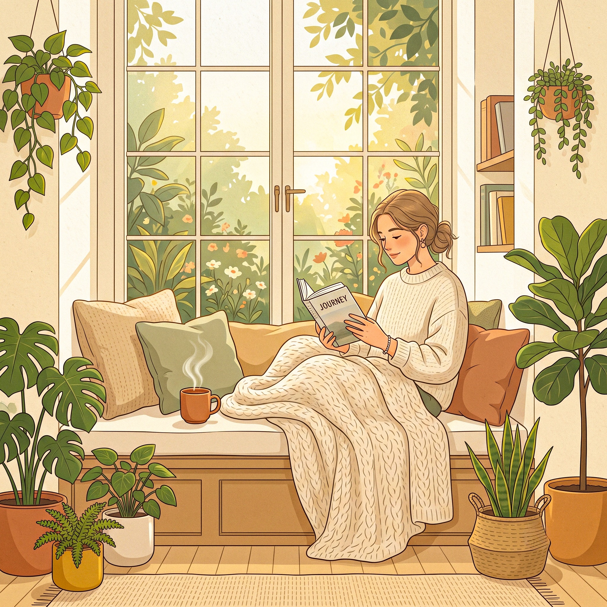 Reading jigsaw puzzle by Lofi Canvas