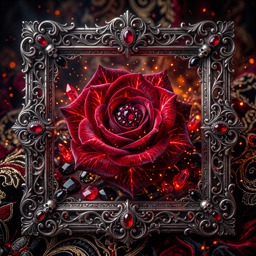 Framed Rose jigsaw puzzle by Raven Veil