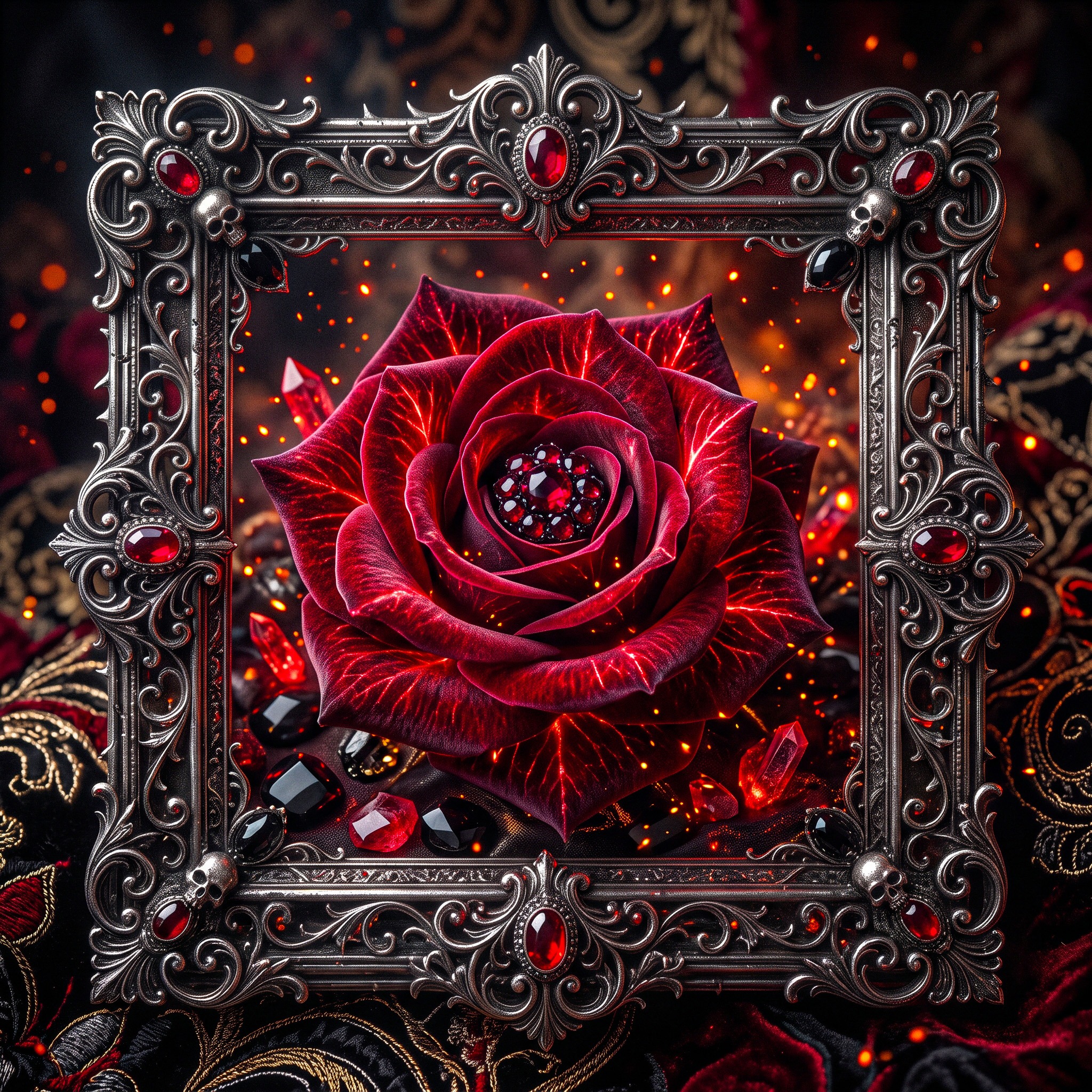Framed Rose jigsaw puzzle by Raven Veil