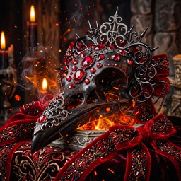 Red jigsaw puzzle by Raven Veil