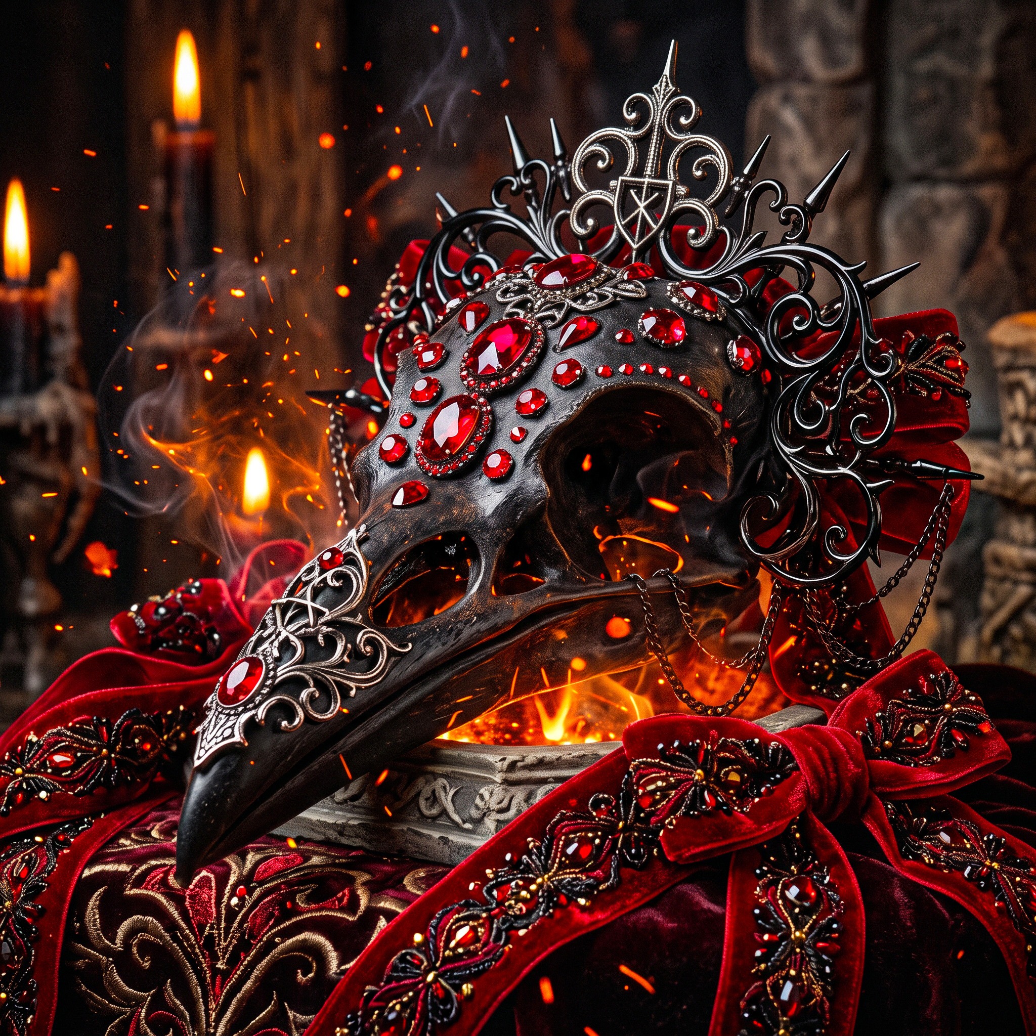 Red jigsaw puzzle by Raven Veil