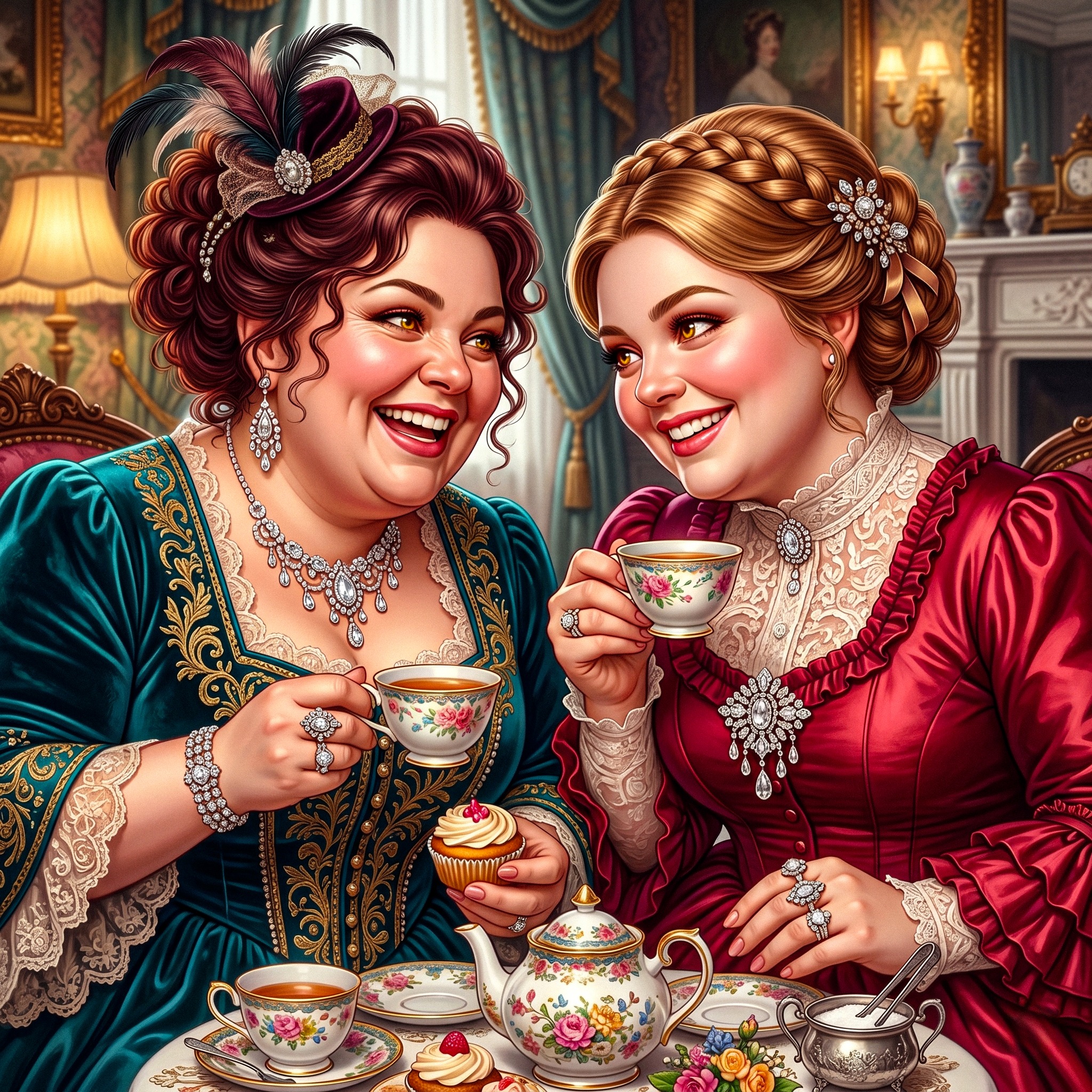 Ladies Talk jigsaw puzzle by Gotiva