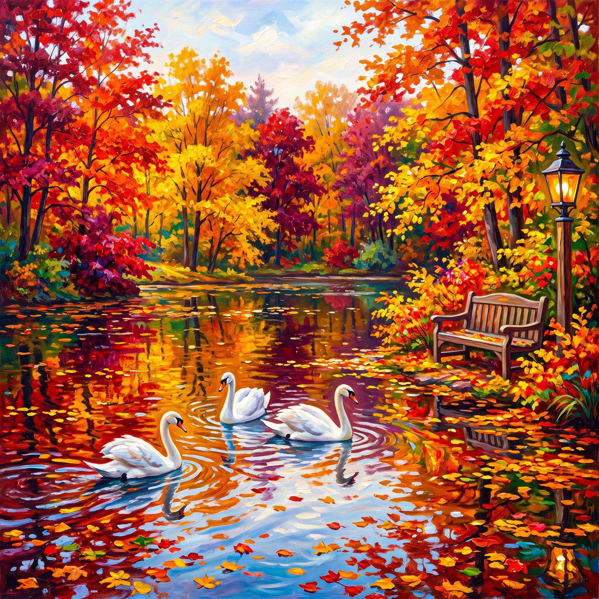 Swans jigsaw puzzle by Gotiva