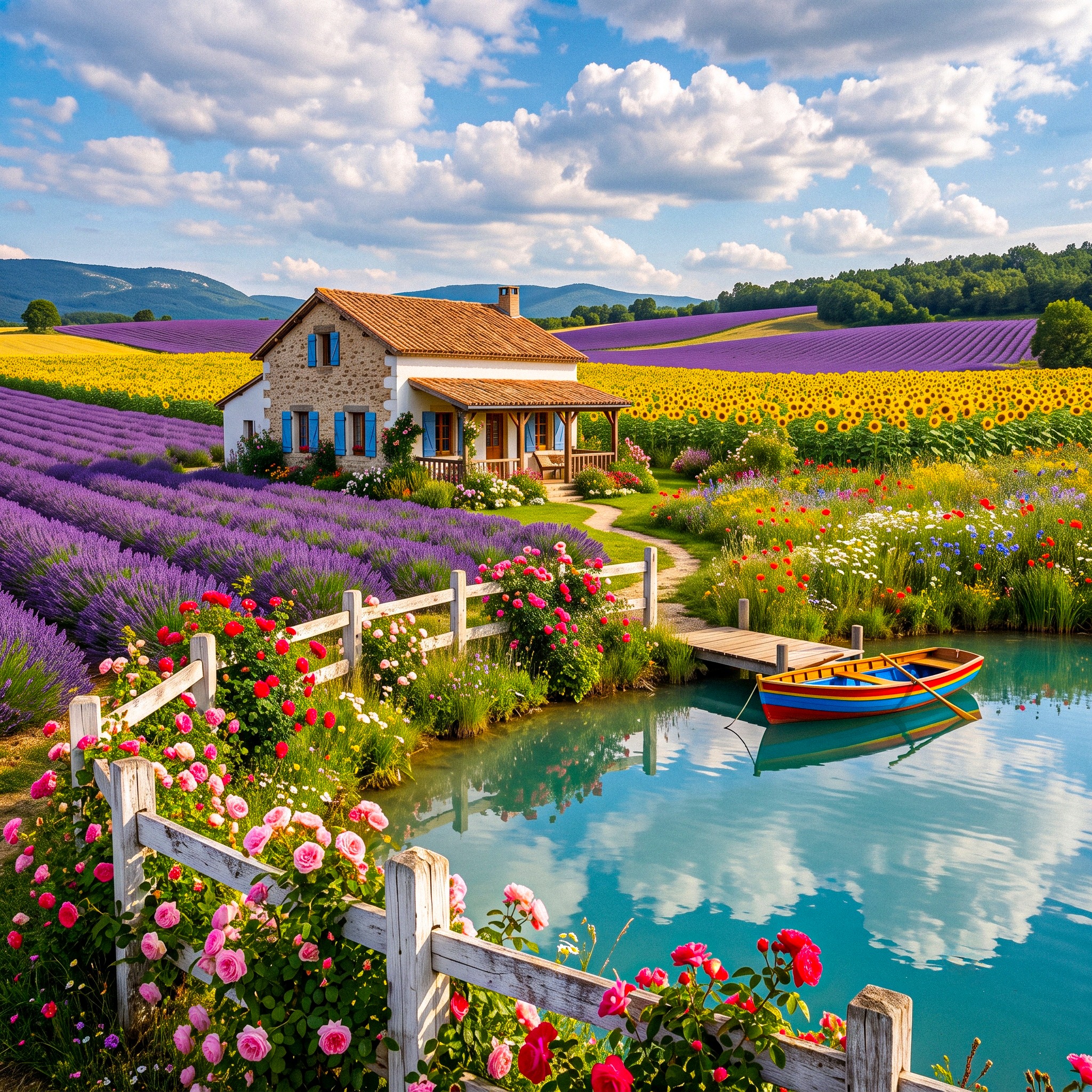 Lavendor Fields House jigsaw puzzle by Grant Photography
