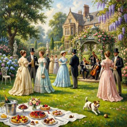 Victorian Garden Party jigsaw puzzle by Eliza Fairbourne