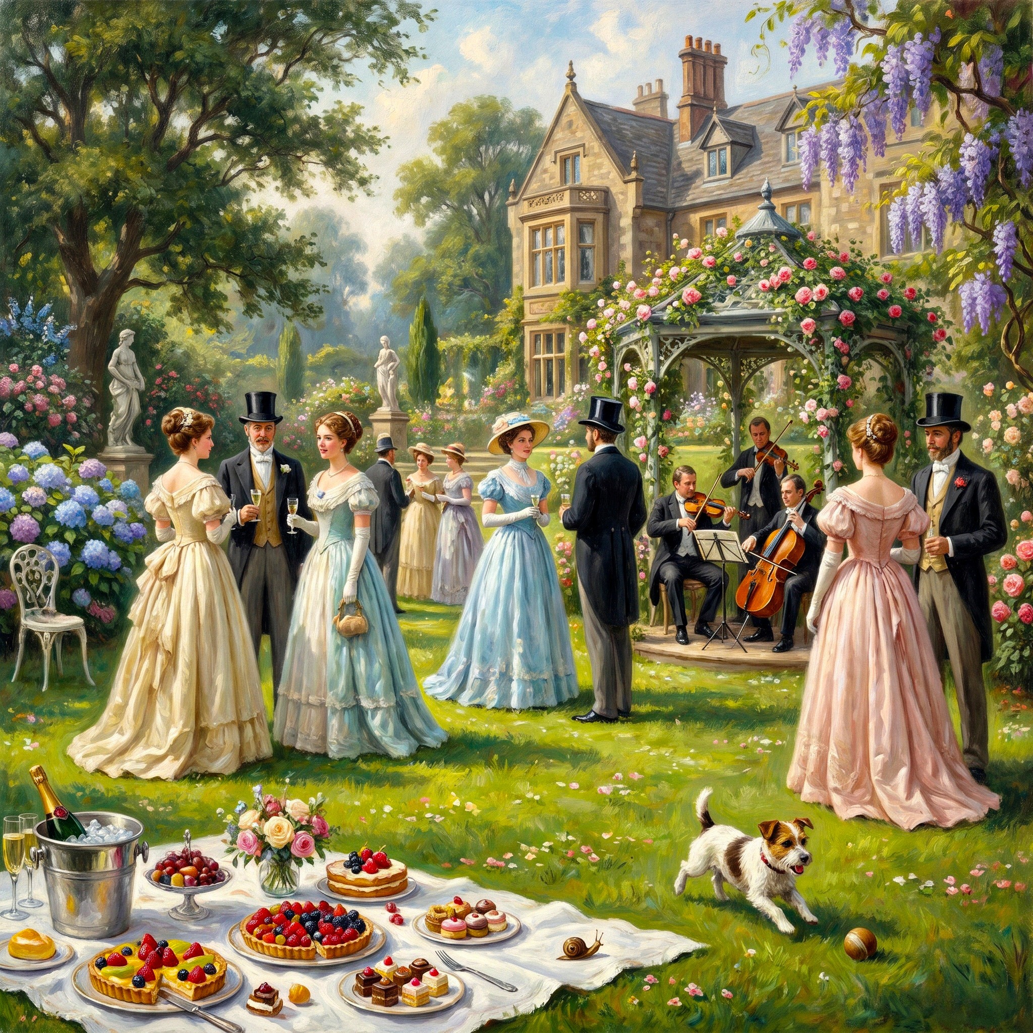 Victorian Garden Party jigsaw puzzle by Eliza Fairbourne