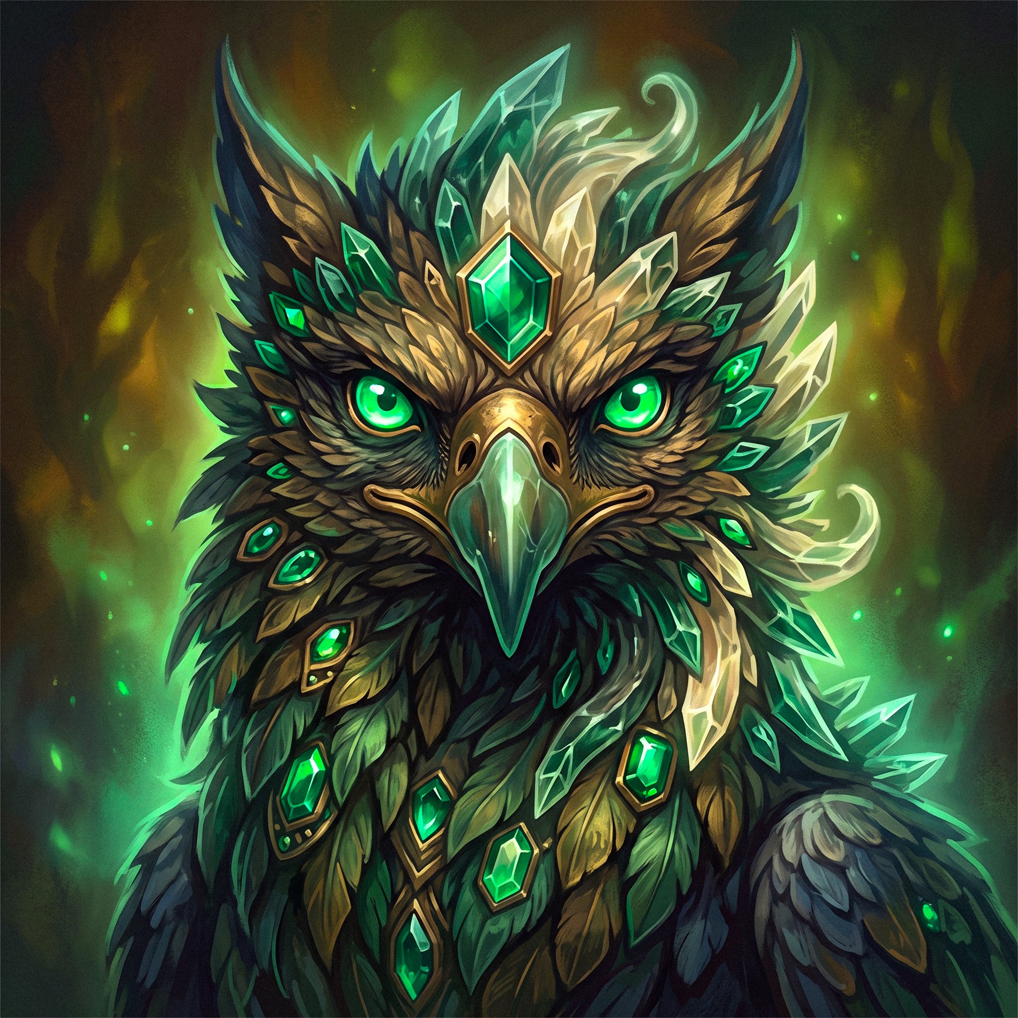 Green Bird jigsaw puzzle by Raven Veil