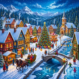 Christmas City jigsaw puzzle by Classic Art Jenny