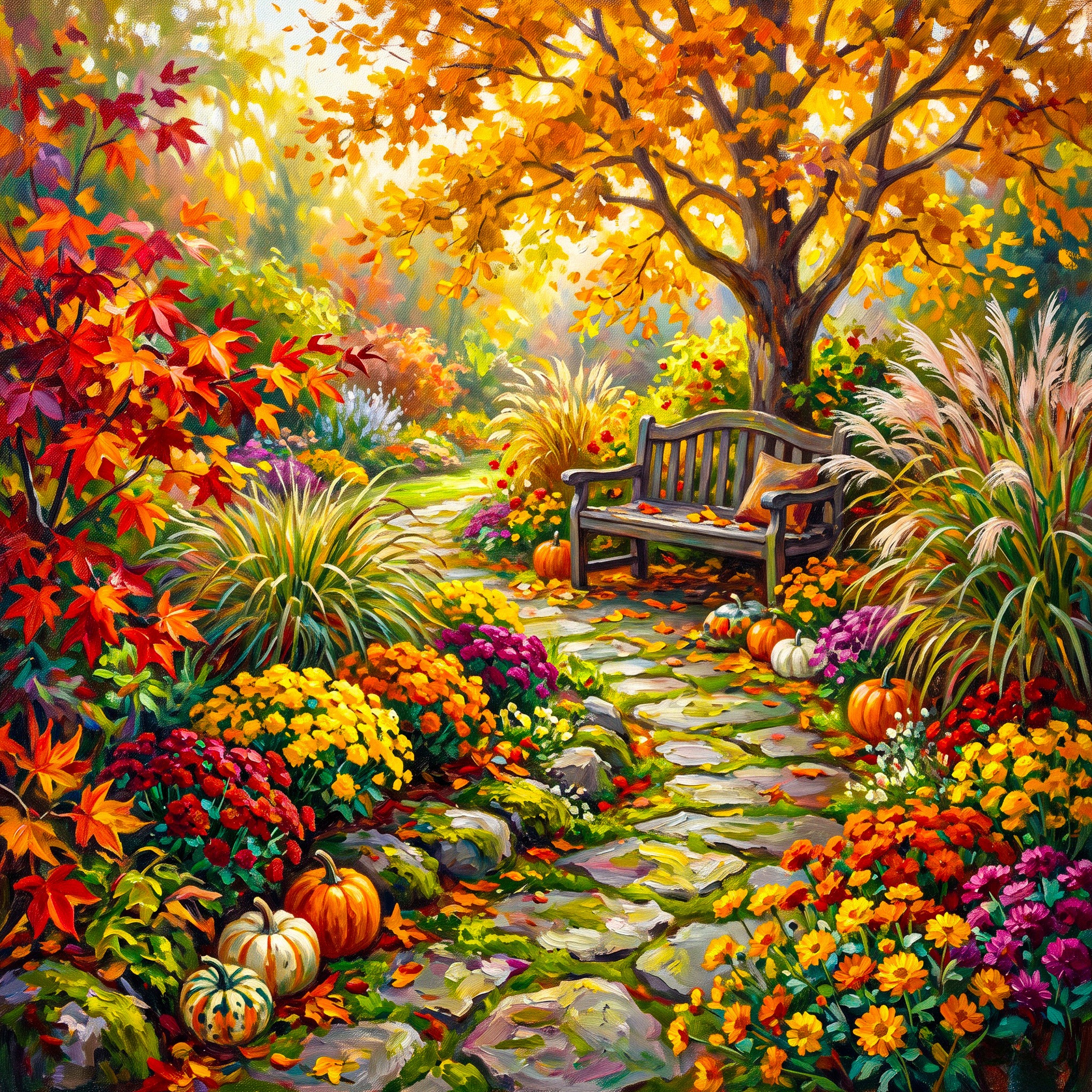 Garden Bench jigsaw puzzle by Gotiva