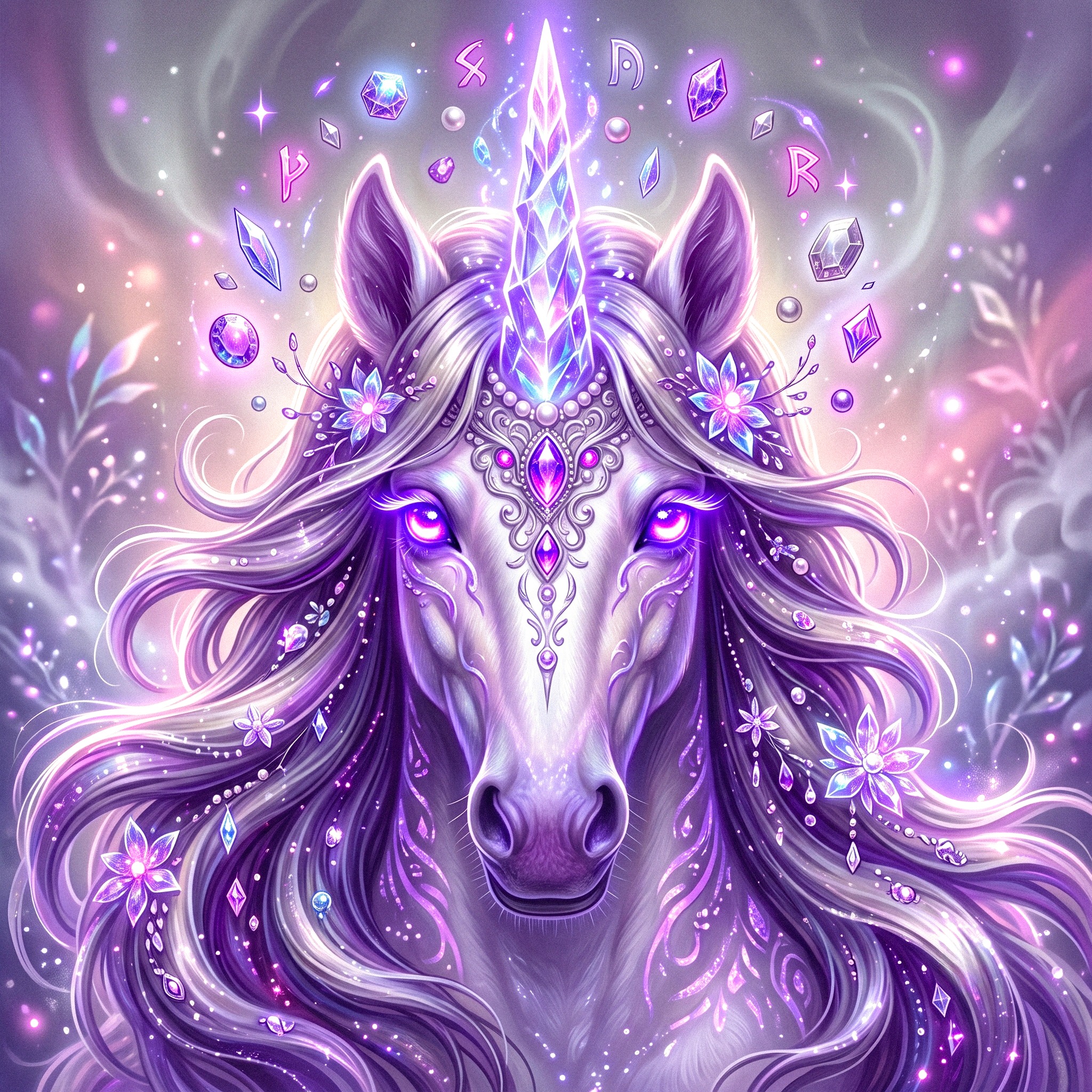 Violet Unicorn jigsaw puzzle by Gotiva