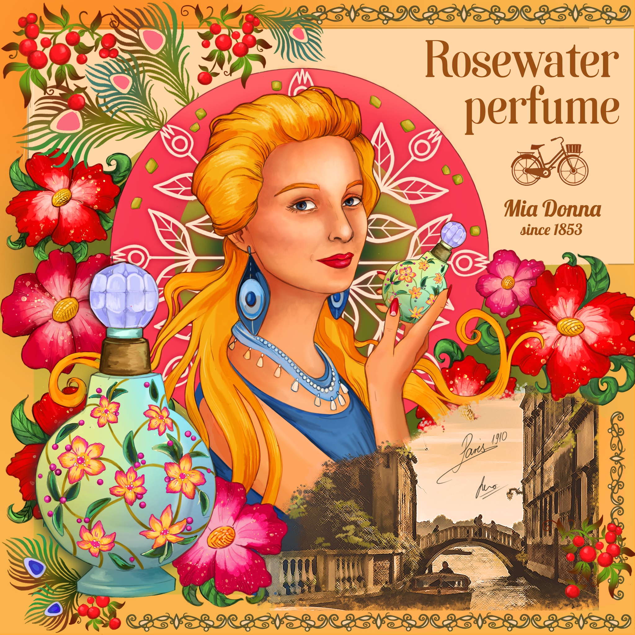 Vintage Perfume Poster jigsaw puzzle by Gotiva