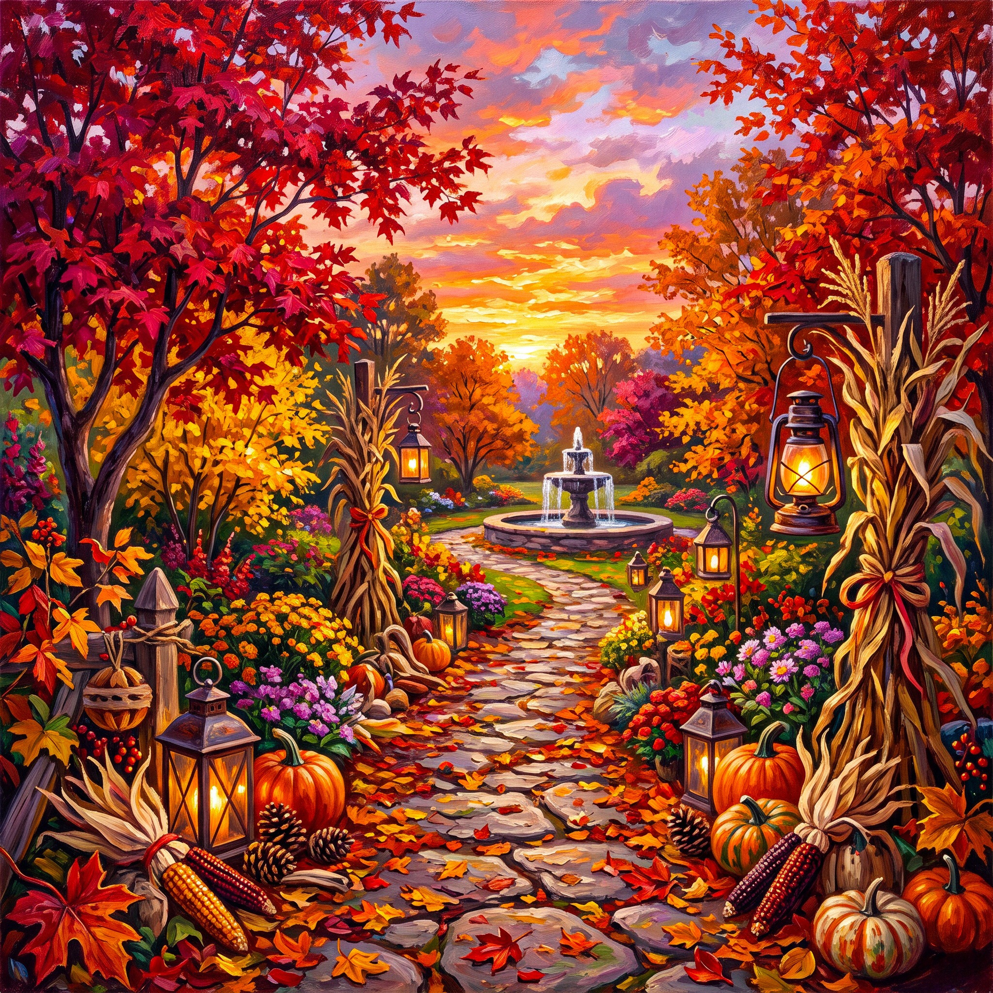 Fountain in Garden jigsaw puzzle by Gotiva
