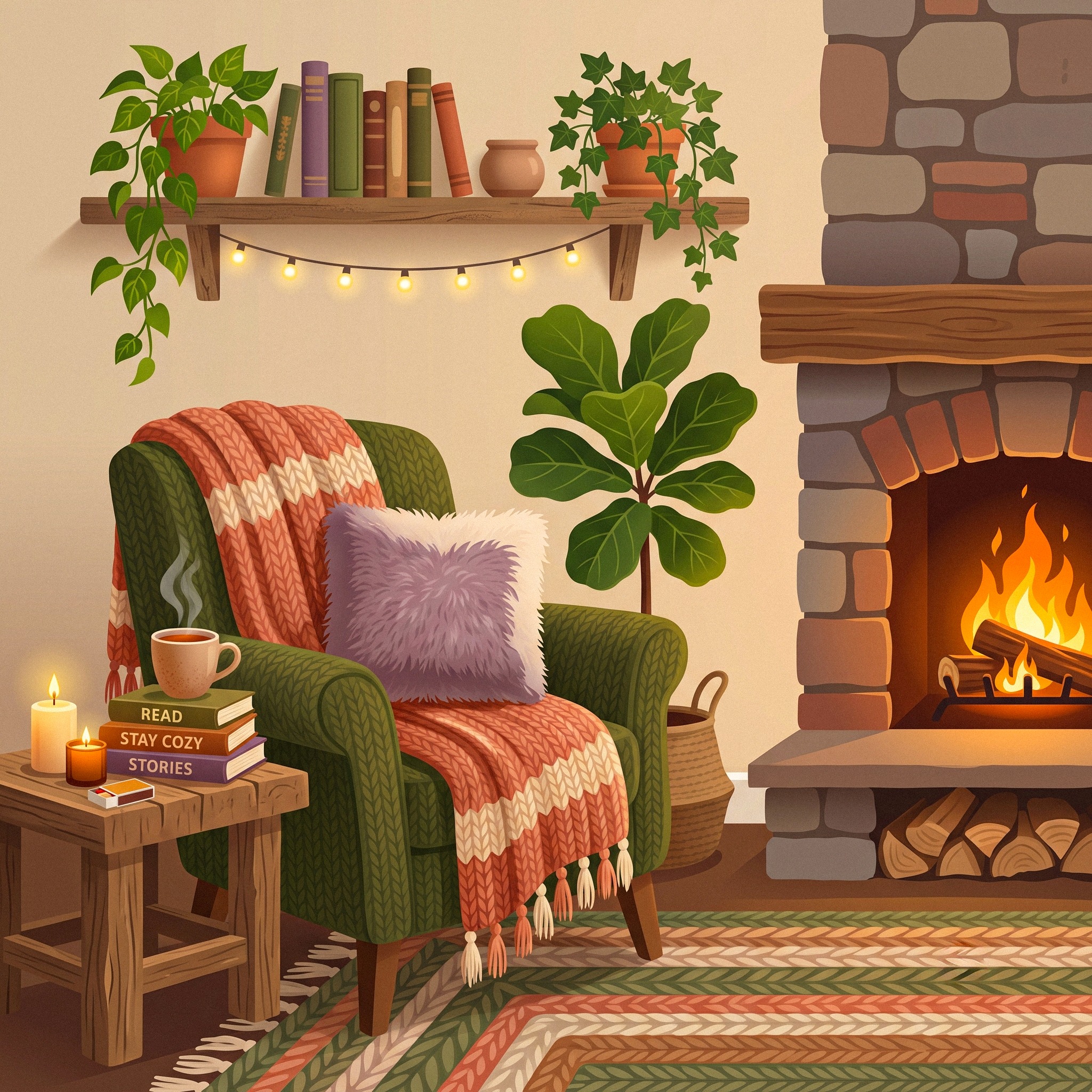 Reading Corner jigsaw puzzle by Lofi Canvas