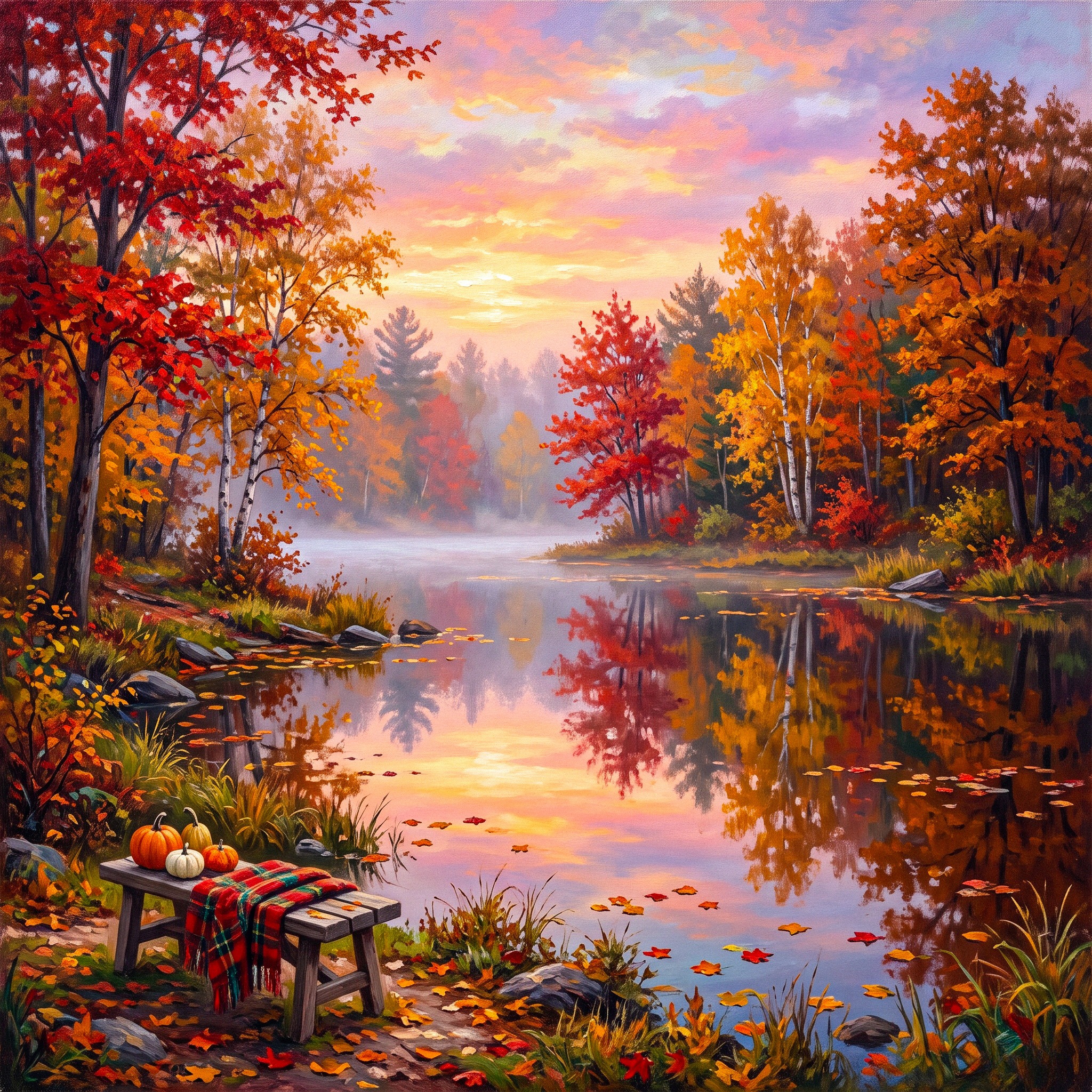 Bench Lake jigsaw puzzle by Gotiva