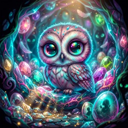 Creepy Owl jigsaw puzzle by Veloura Moonpetal