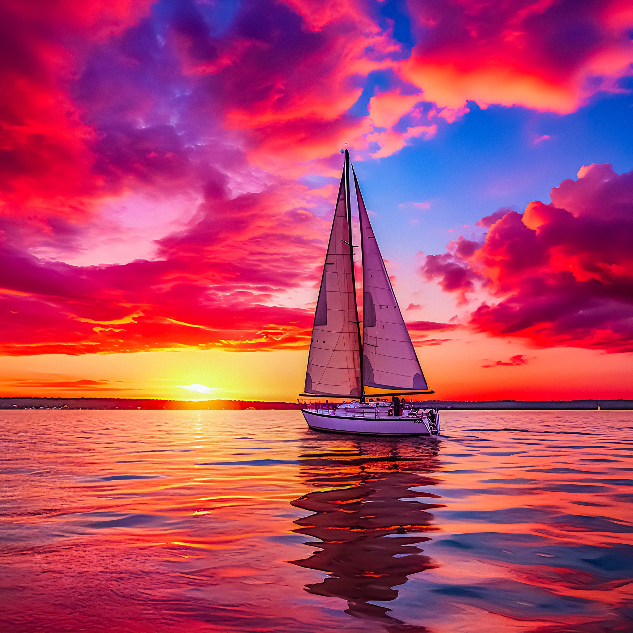 Sunset sail jigsaw puzzle by Gotiva
