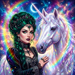 Unicorn Lady jigsaw puzzle by Gotiva