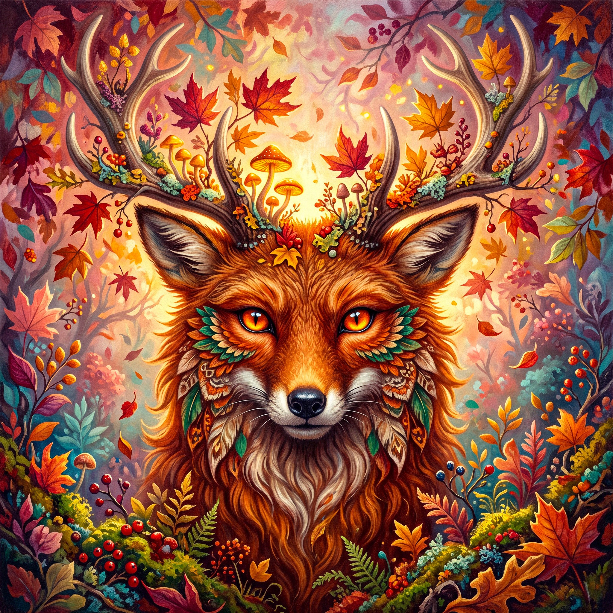 Fox with Horns jigsaw puzzle by Aria Solenne