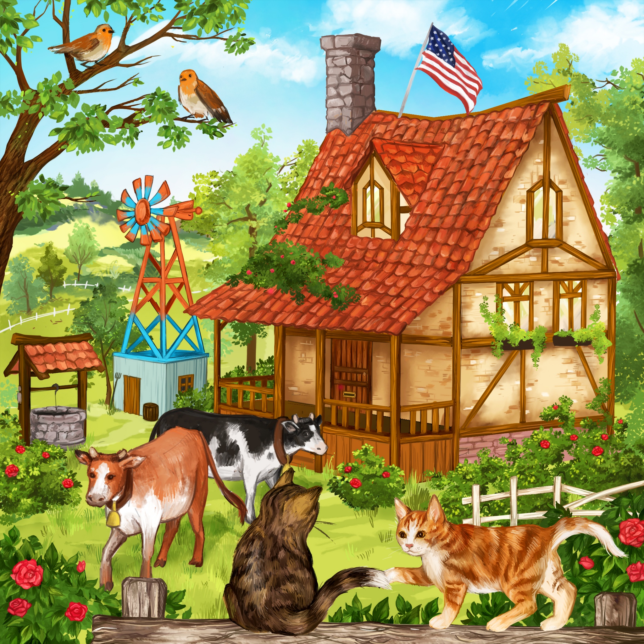 American Farm jigsaw puzzle by Gotiva