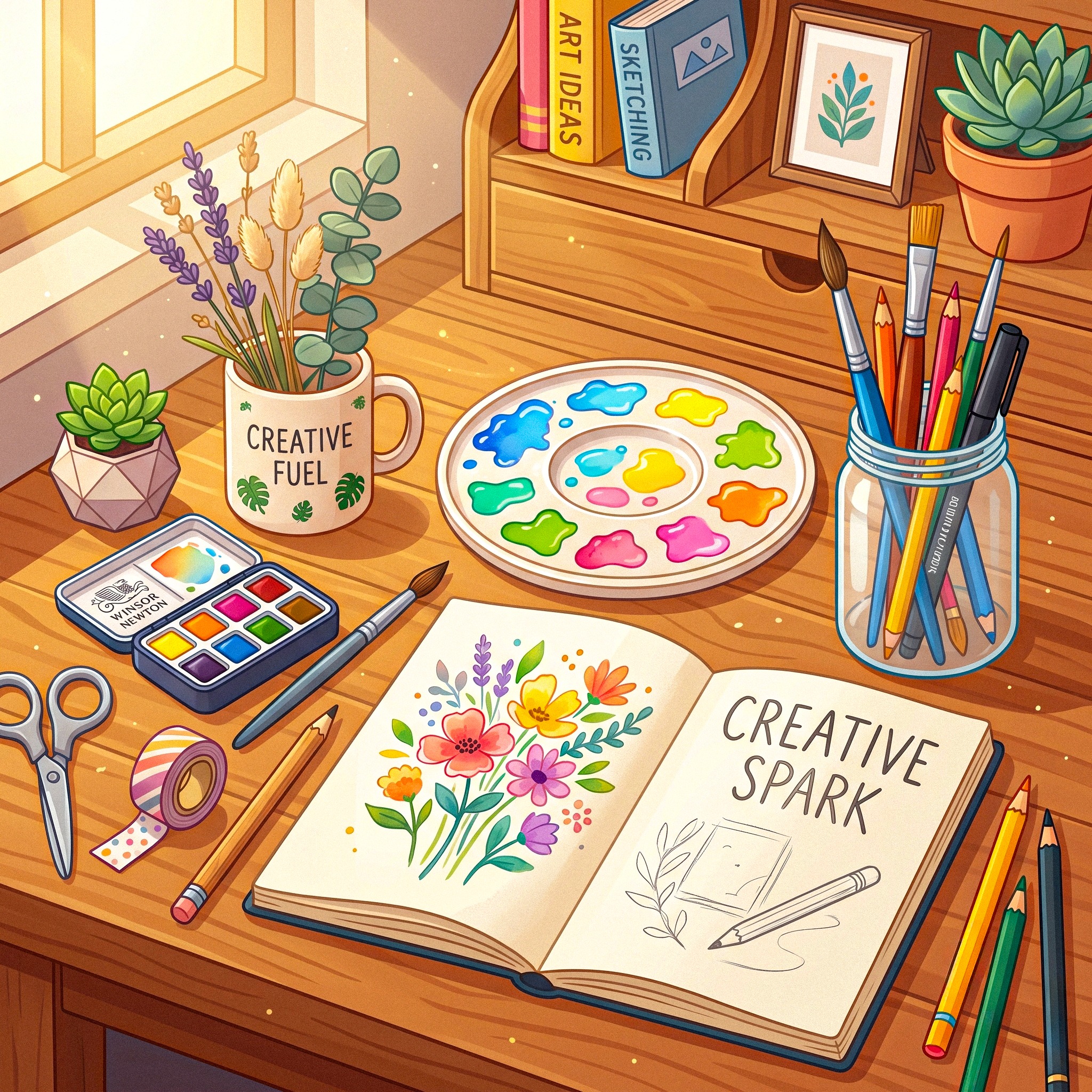Art Stuff jigsaw puzzle by Lofi Canvas