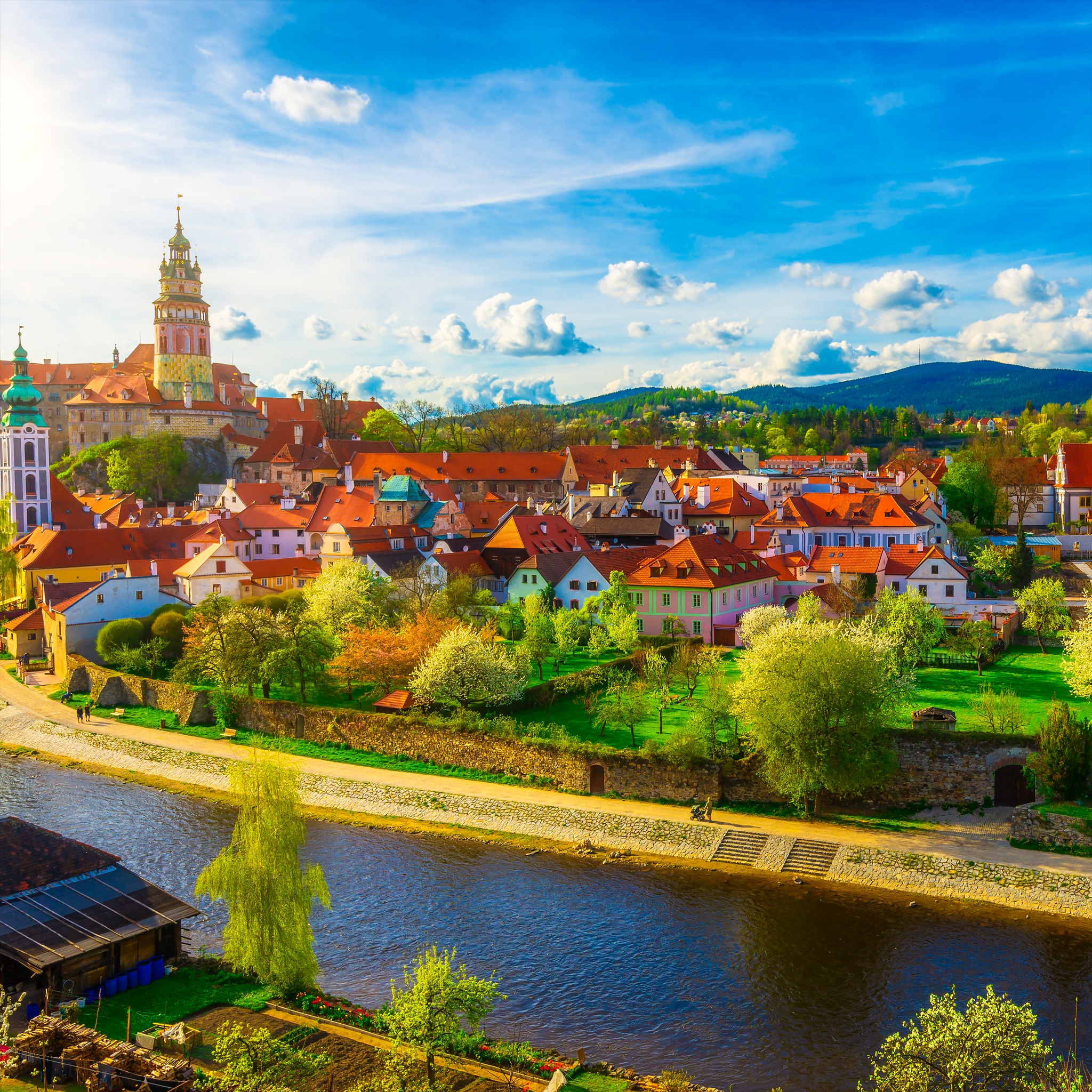 Town with a River jigsaw puzzle by Gotiva