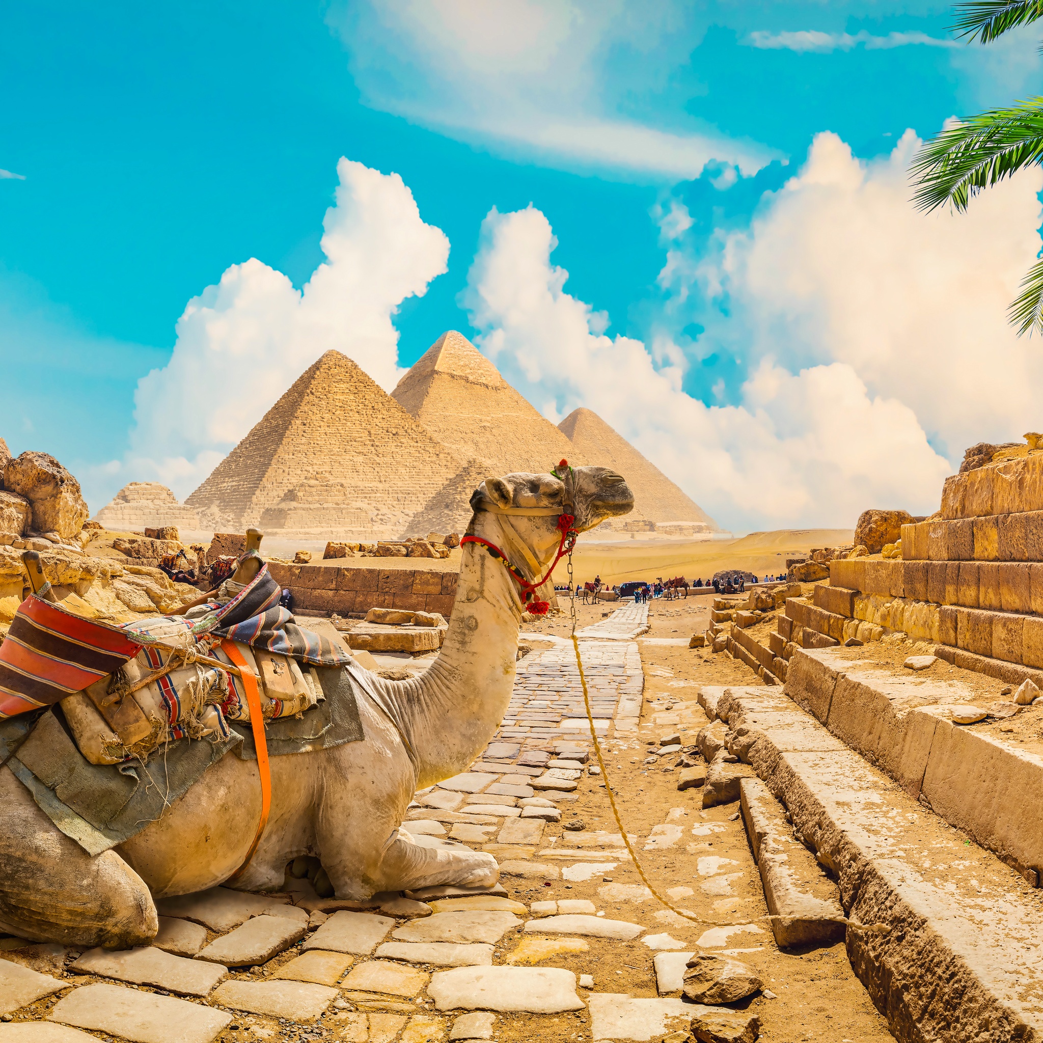 View On Pyramids jigsaw puzzle by Gotiva