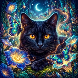 Black Cat jigsaw puzzle by Gotiva