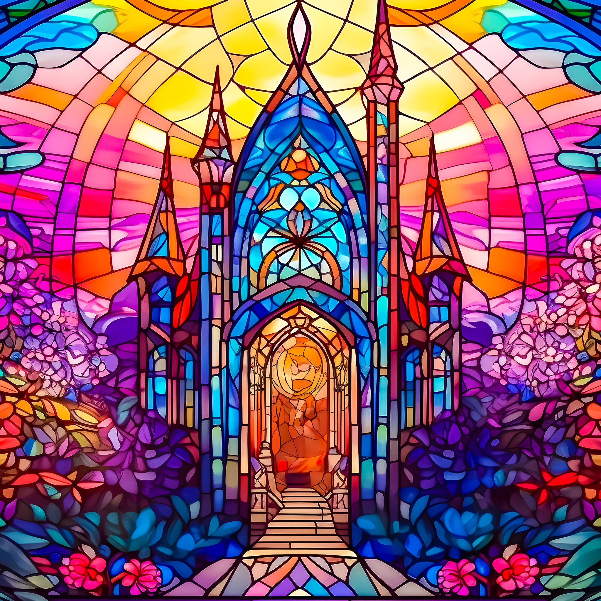 Stained glass door jigsaw puzzle by Gotiva