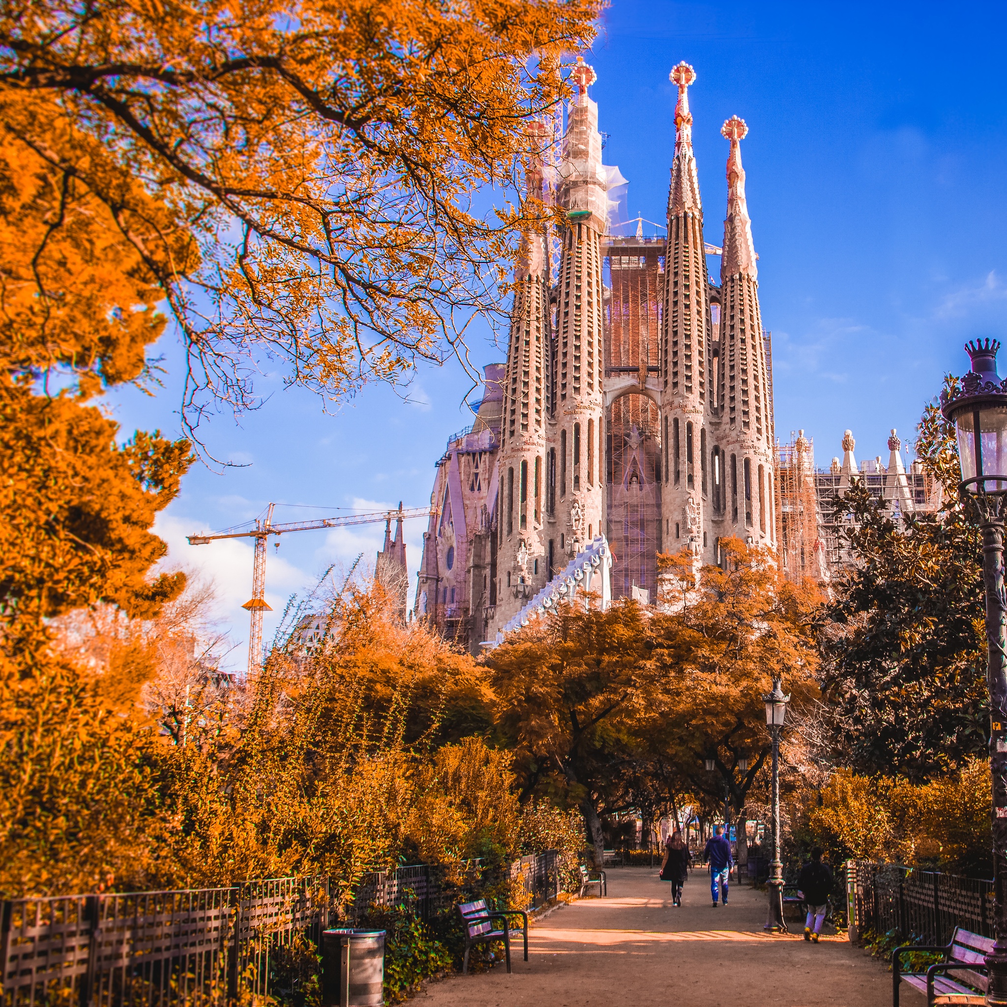 Famous Barcelona Cathedral In Autumn jigsaw puzzle by Gotiva